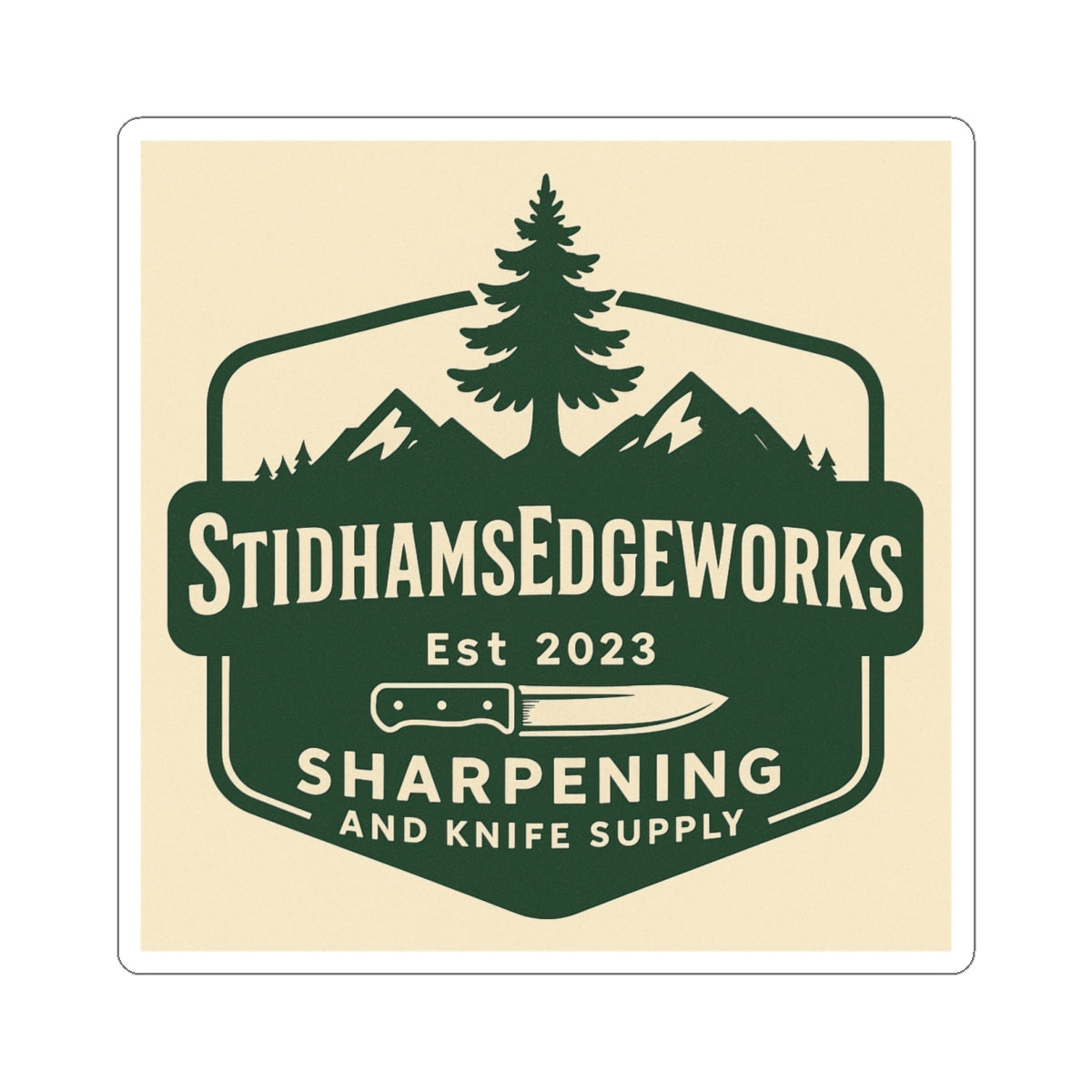 Outdoor Adventure Kiss-Cut Stickers, Rustic Decor, Hiking Gear, Knife Enthusiast Gift, Nature Lover Accessory