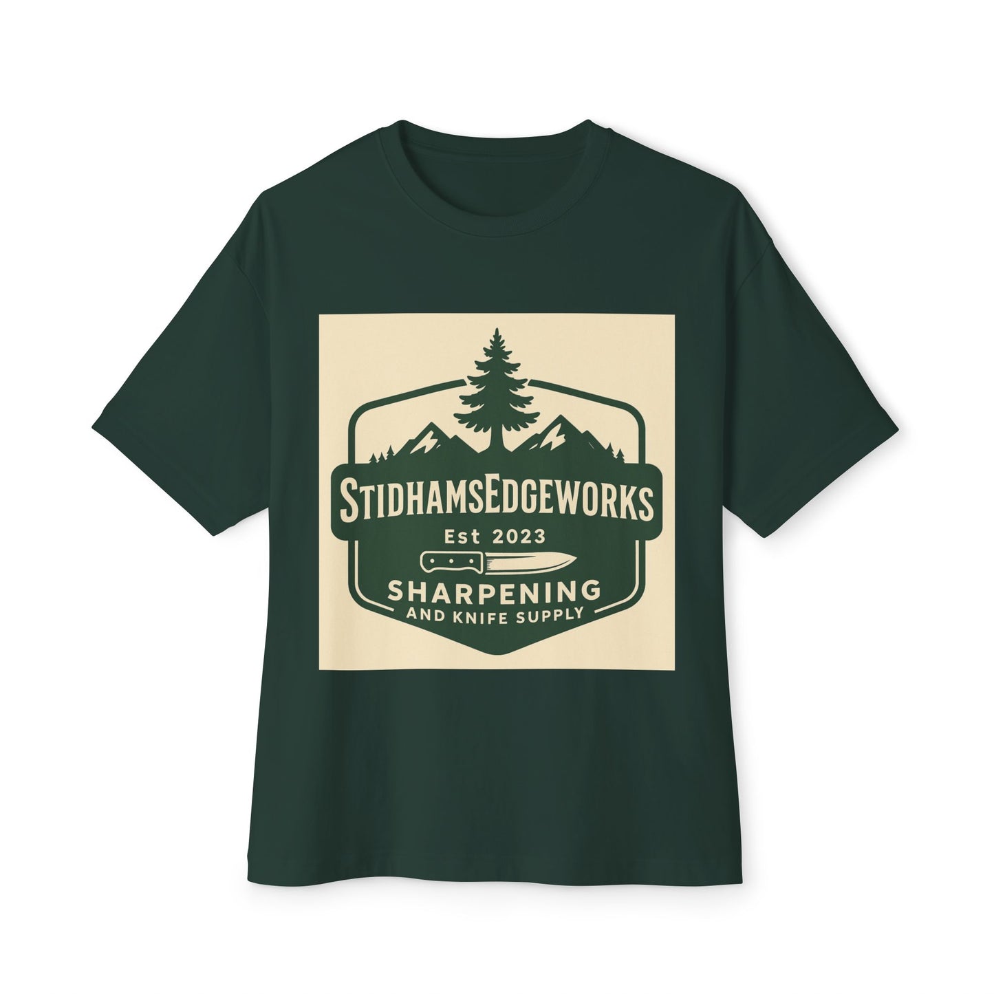 Unisex Boxy Tee with Vintage Knife Supply Design, Casual T-Shirt, Graphic Tee, Gift for Knife Enthusiasts, Summer Fashion
