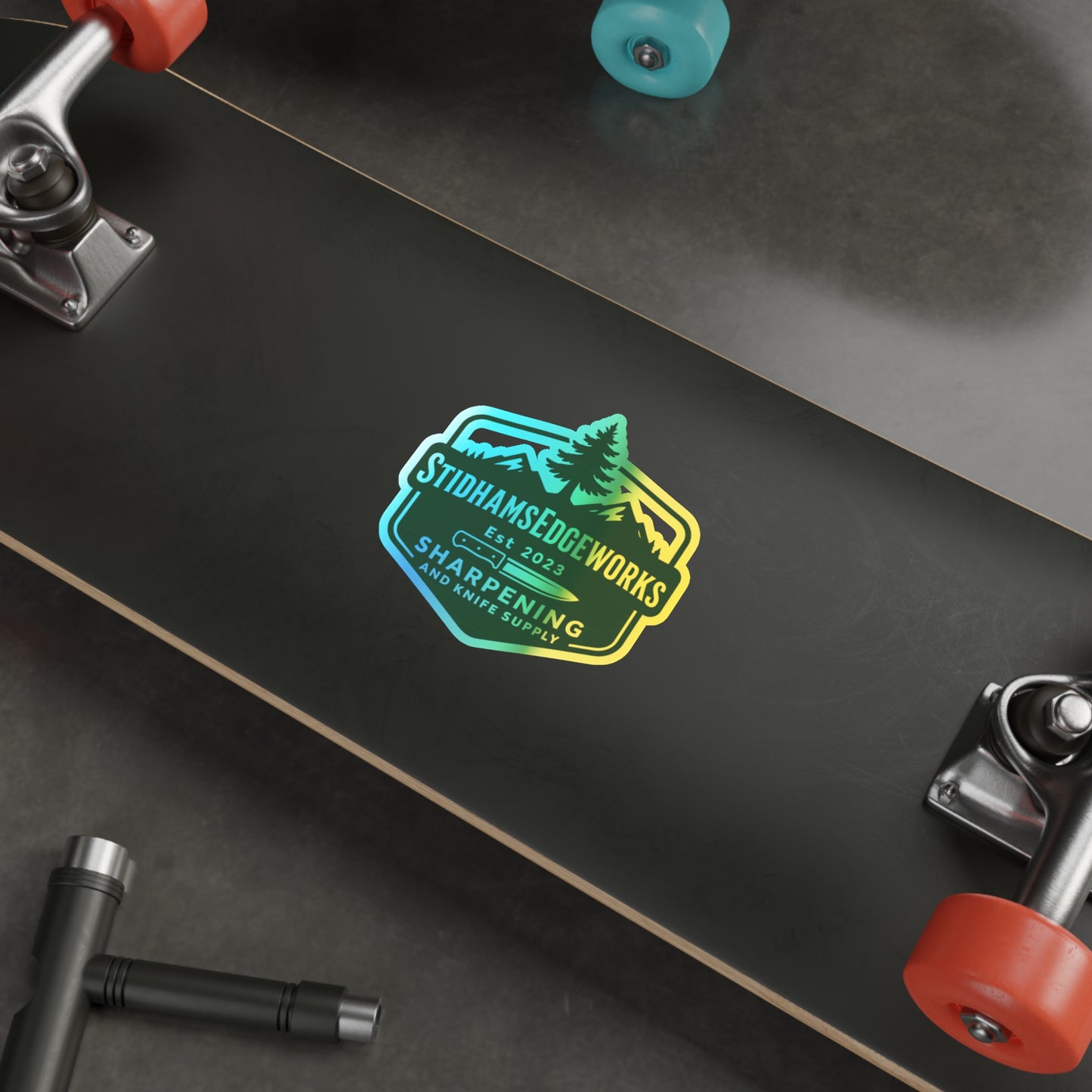 Holographic Die-Cut Stickers for Outdoor Enthusiasts | Vibrant Décor | Skateboard Accessories | Unique Gift | Custom Designs