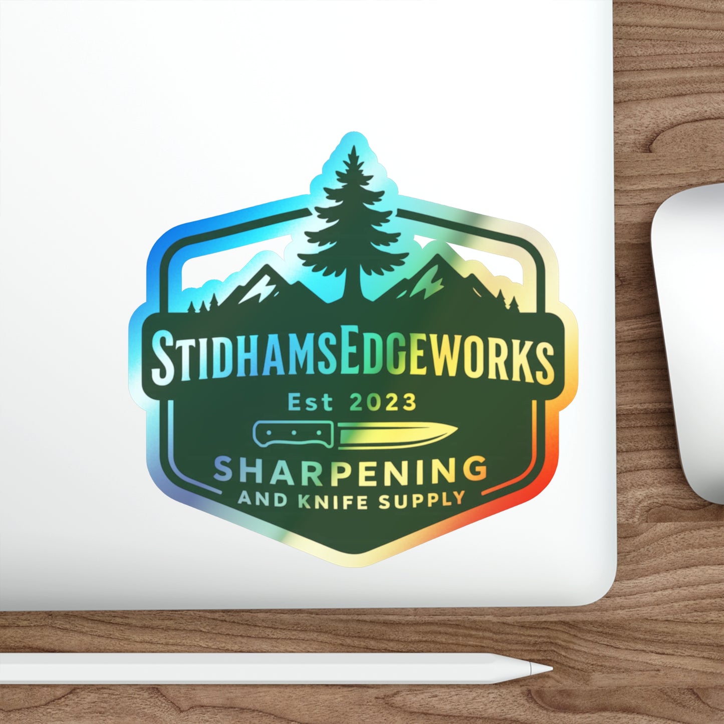 Holographic Die-Cut Stickers for Outdoor Enthusiasts | Vibrant Décor | Skateboard Accessories | Unique Gift | Custom Designs