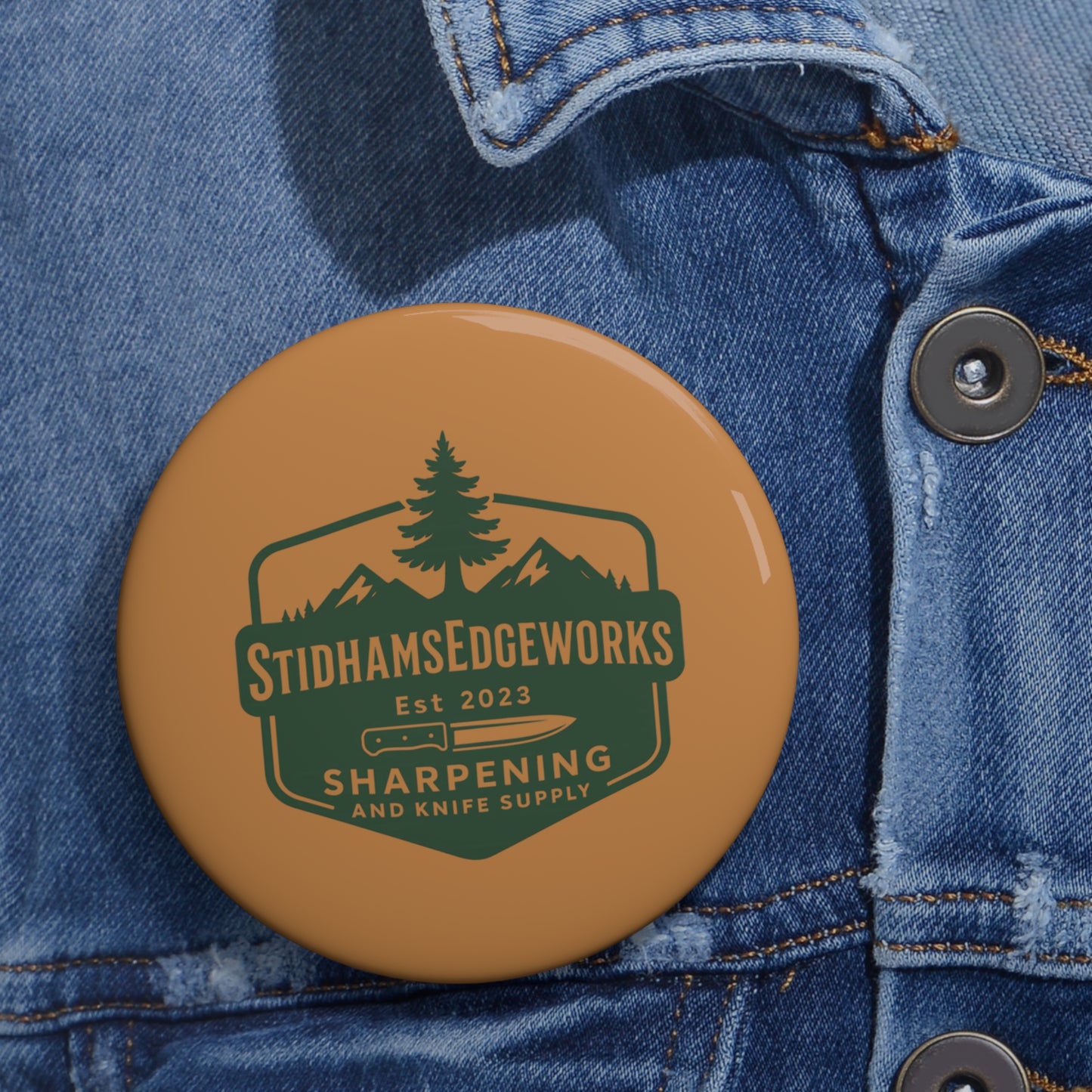 Custom Pin Buttons, Personalized Badge, Fun Accessories, Gift for Hikers, Branding Flair, Unique Keepsake