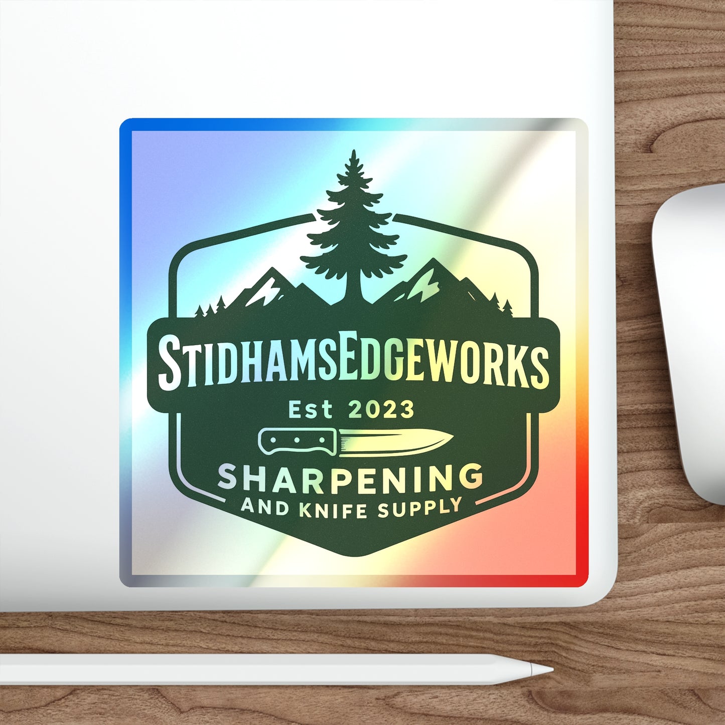 Holographic Outdoor Adventure Stickers | Perfect for Camping, Hiking Gear, Water Bottles, Surfboards, Outdoor Enthusiasts