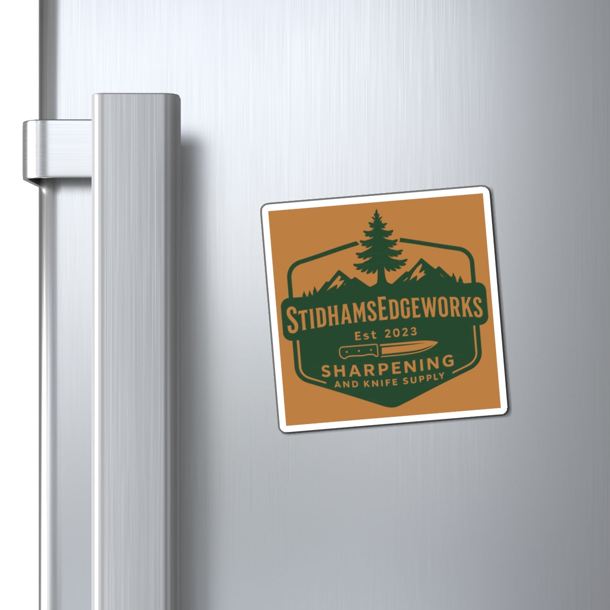 Outdoor Adventure Magnet for Knife Enthusiasts, Hiking Decor, Kitchen Accessories, Gift for Craftsmen, Rustic Home Decor