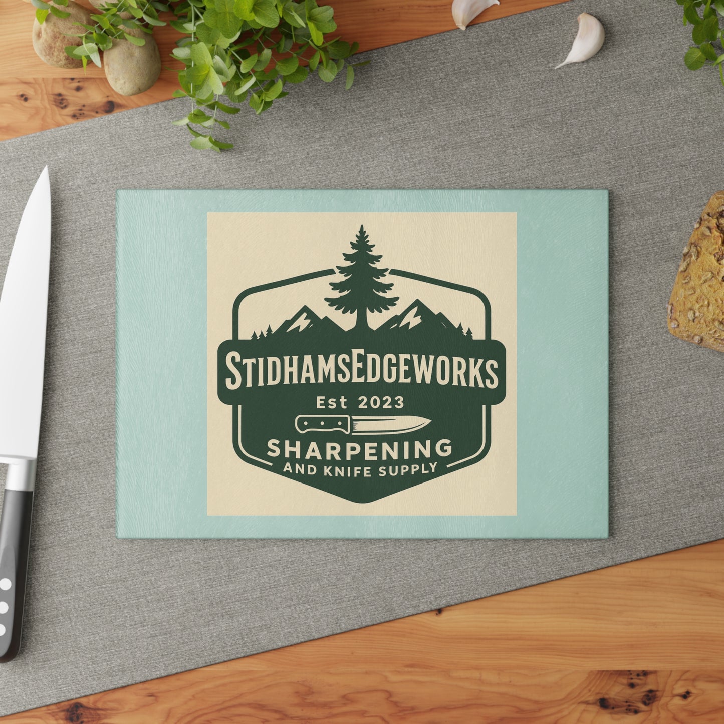 Custom Glass Cutting Board | Engraved Kitchen Gift for Chefs, Personalized Cooking Accessory, Housewarming Gift, Rustic Home Decor