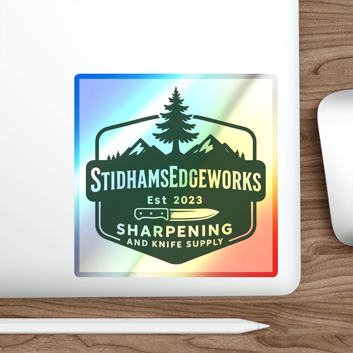 Holographic Outdoor Adventure Stickers | Perfect for Camping, Hiking Gear, Water Bottles, Surfboards, Outdoor Enthusiasts