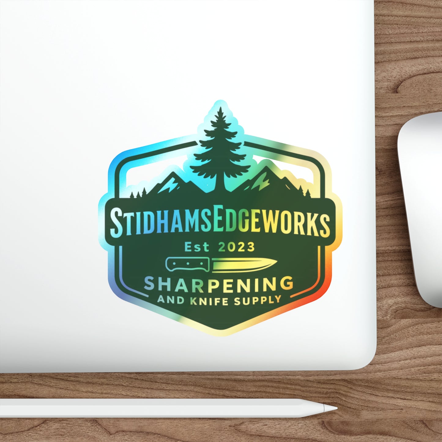Holographic Die-Cut Stickers for Outdoor Enthusiasts | Vibrant Décor | Skateboard Accessories | Unique Gift | Custom Designs