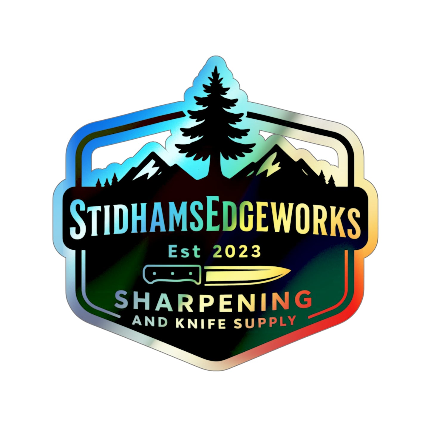 Holographic Die-Cut Stickers for Outdoor Enthusiasts | Vibrant Décor | Skateboard Accessories | Unique Gift | Custom Designs