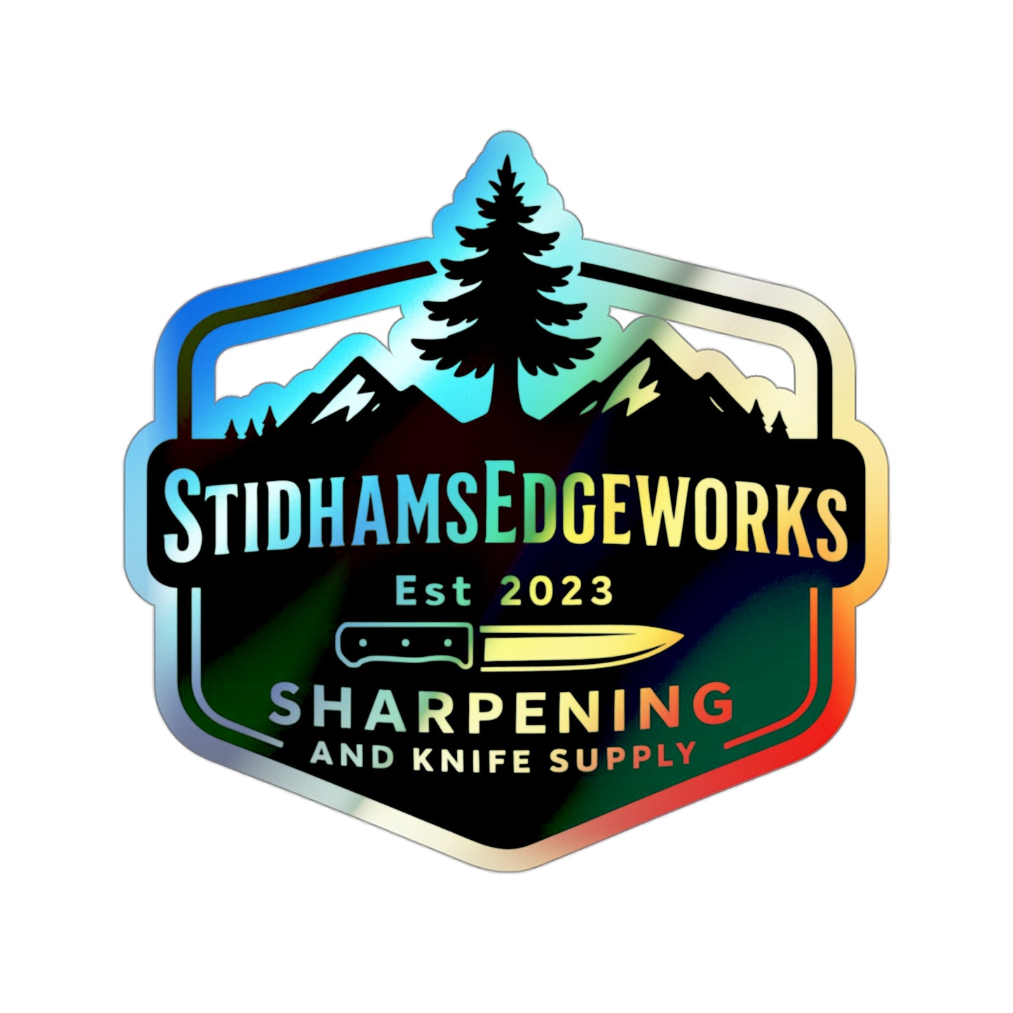 Holographic Die-Cut Stickers for Outdoor Enthusiasts | Vibrant Décor | Skateboard Accessories | Unique Gift | Custom Designs