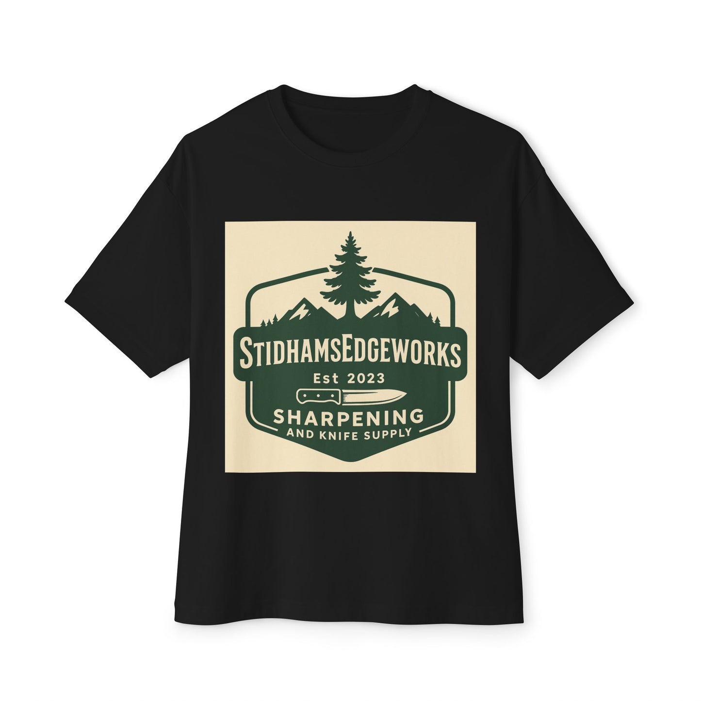 Unisex Boxy Tee with Vintage Knife Supply Design, Casual T-Shirt, Graphic Tee, Gift for Knife Enthusiasts, Summer Fashion