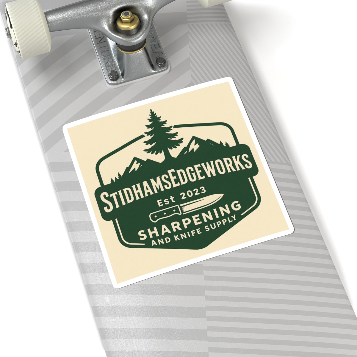 Outdoor Adventure Kiss-Cut Stickers, Rustic Decor, Hiking Gear, Knife Enthusiast Gift, Nature Lover Accessory