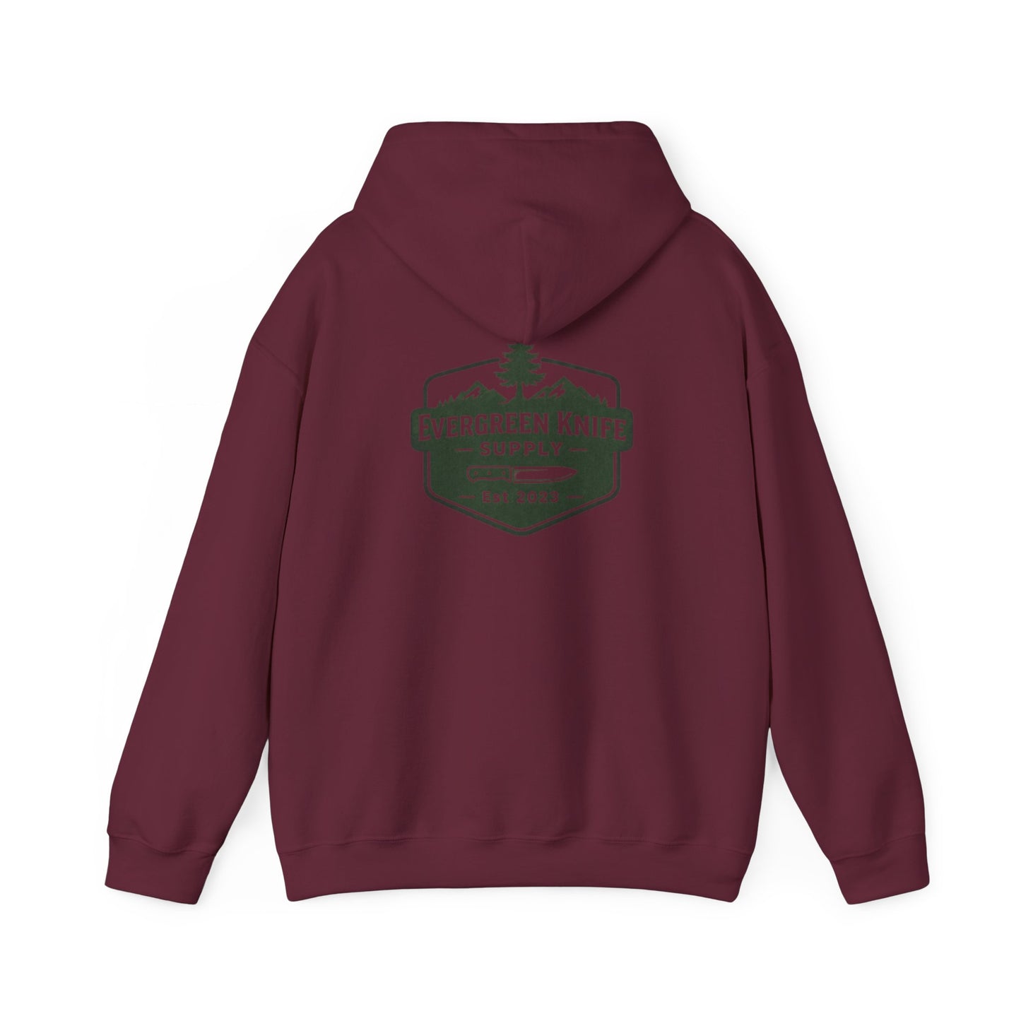 Evergreen Knife Supply Hoodie – Outdoor Camping Logo Sweatshirt