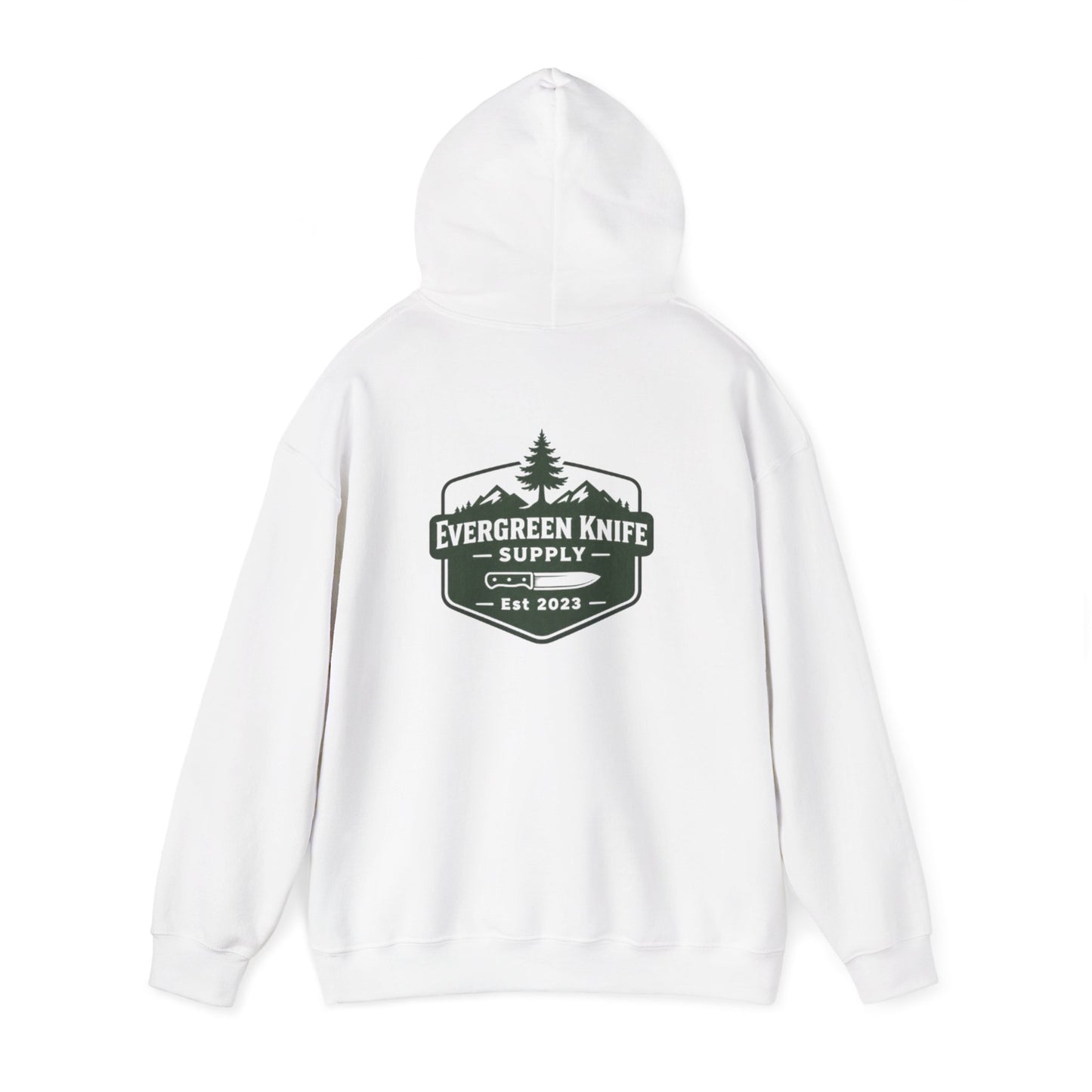Evergreen Knife Supply Hoodie – Outdoor Camping Logo Sweatshirt