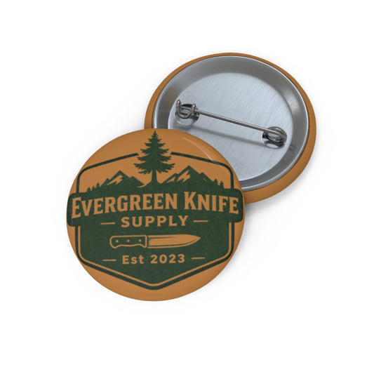 Evergreen Knife Supply Pin Button — Outdoor Logo Lapel Pin (Est. 2023)