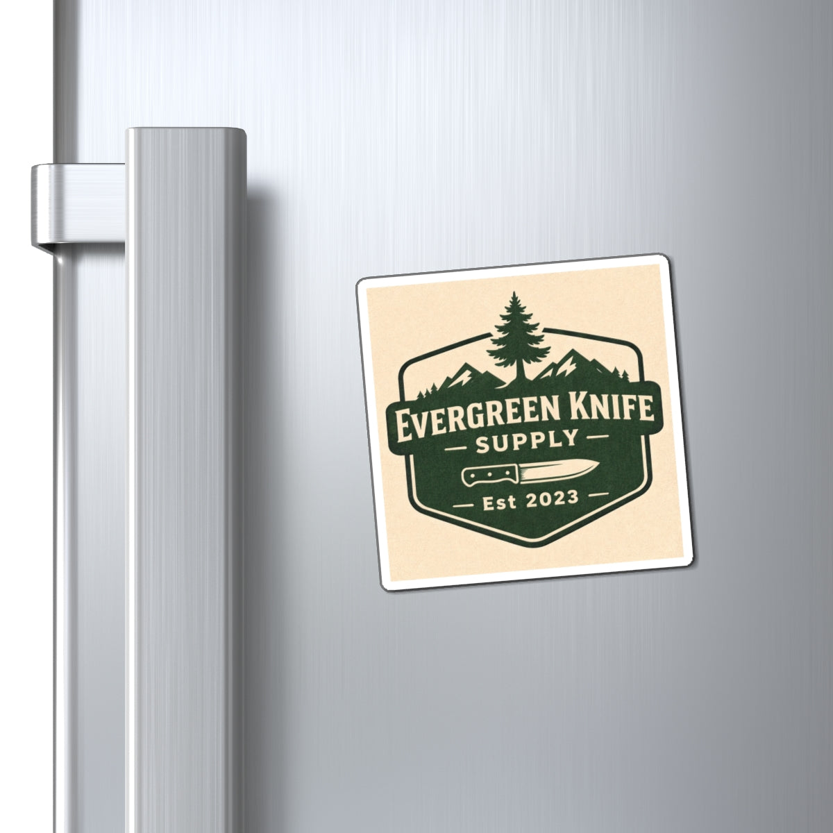 Outdoor Adventure Magnet for Knife Enthusiasts, Hiking Decor, Kitchen Accessories, Gift for Craftsmen, Rustic Home Decor