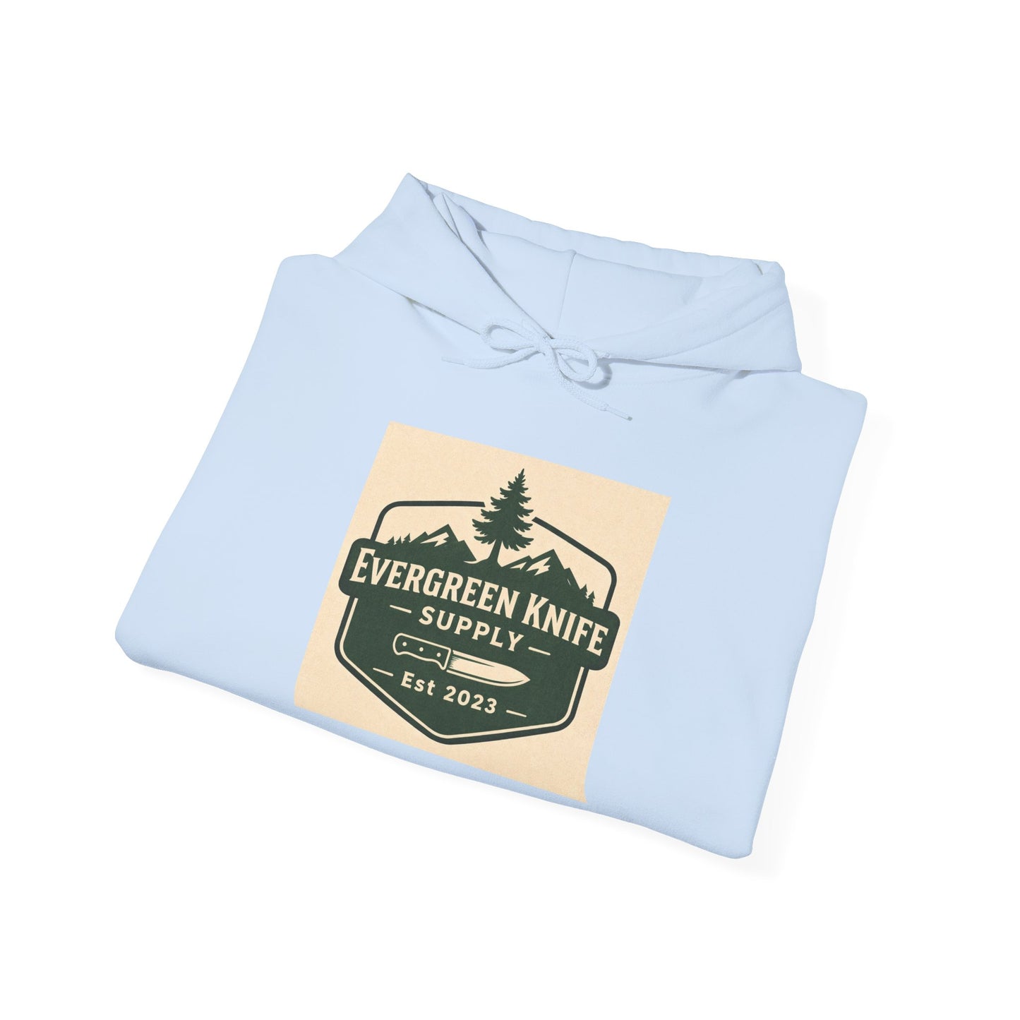 Evergreen Knife Supply Hoodie – Outdoor Camping Logo Sweatshirt