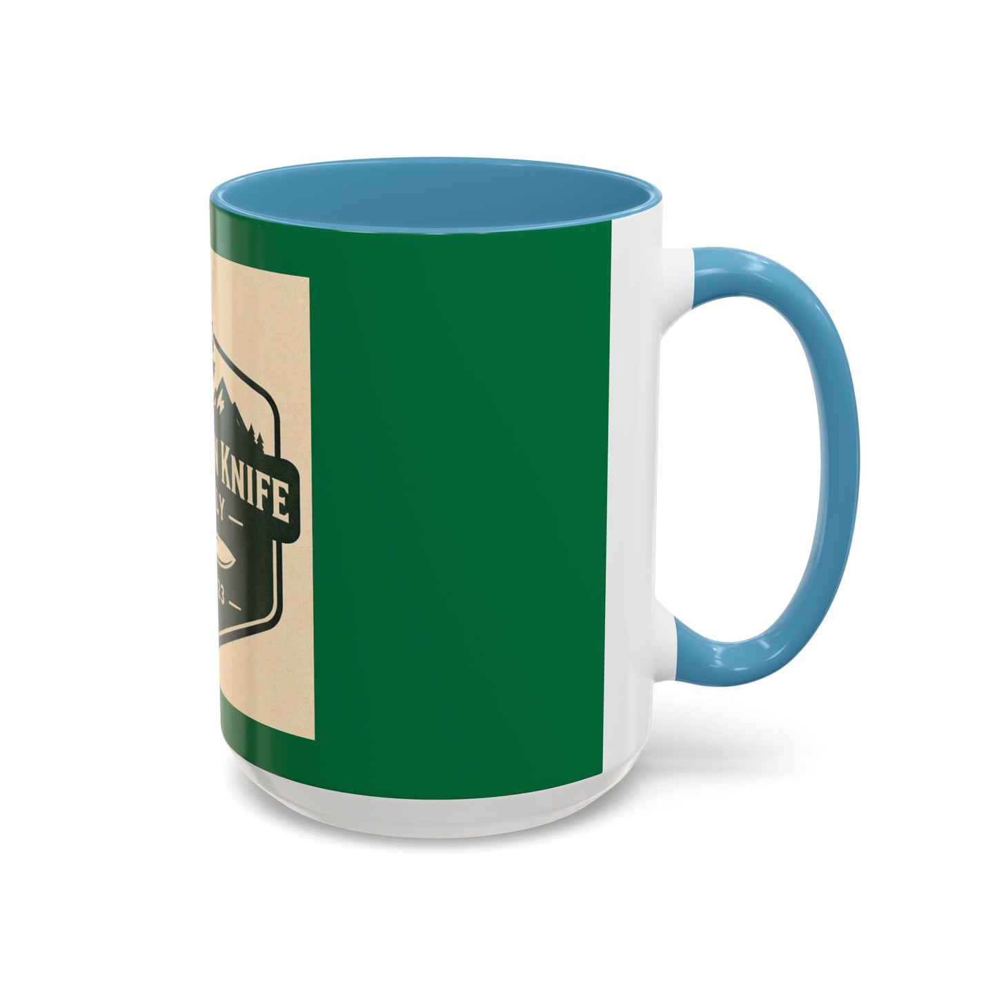 Evergreen Knife Supply Coffee Mug — Rustic Outdoor Camper 11/15oz Accent Mug
