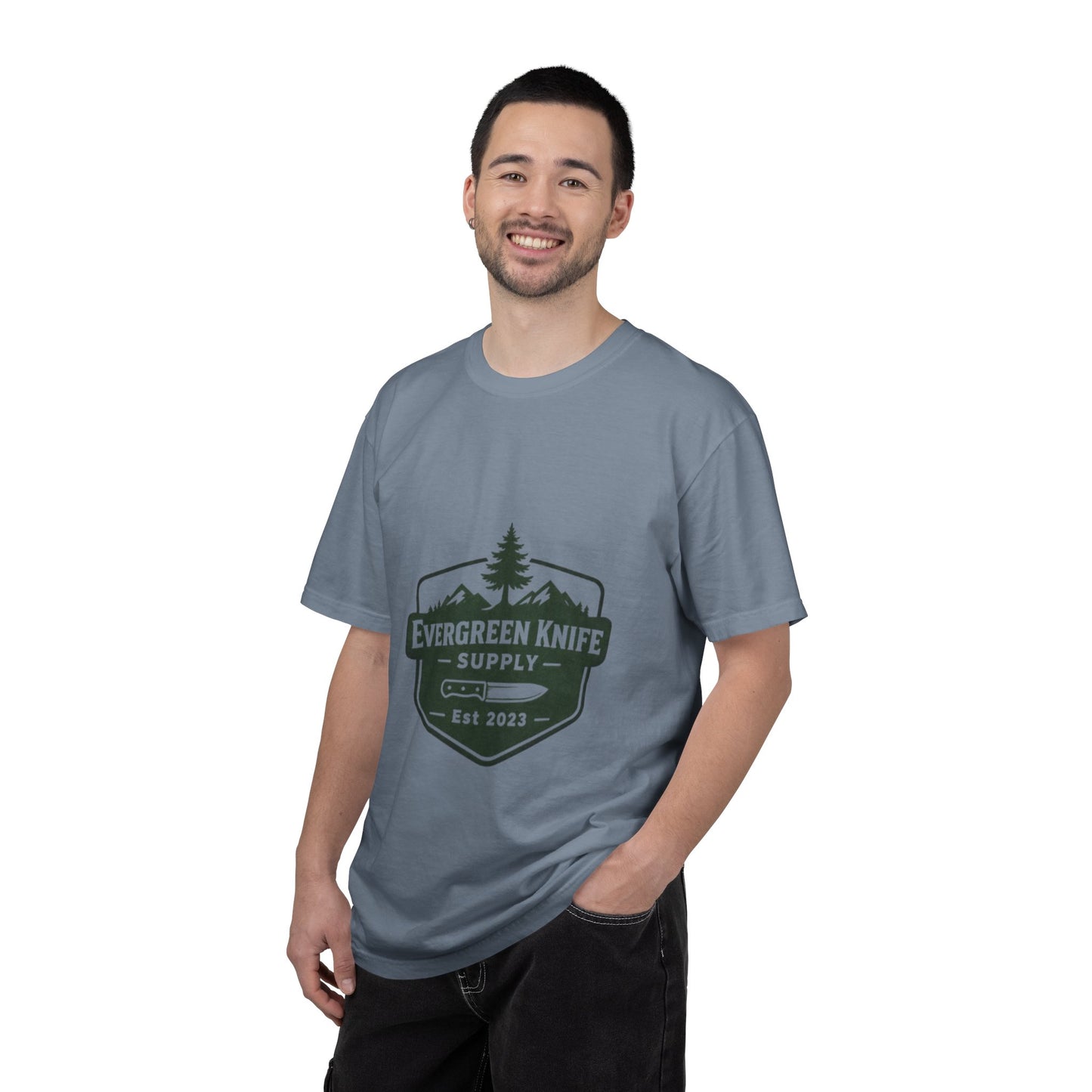 Evergreen Knife Supply T-Shirt — Outdoor Camping Logo Tee
