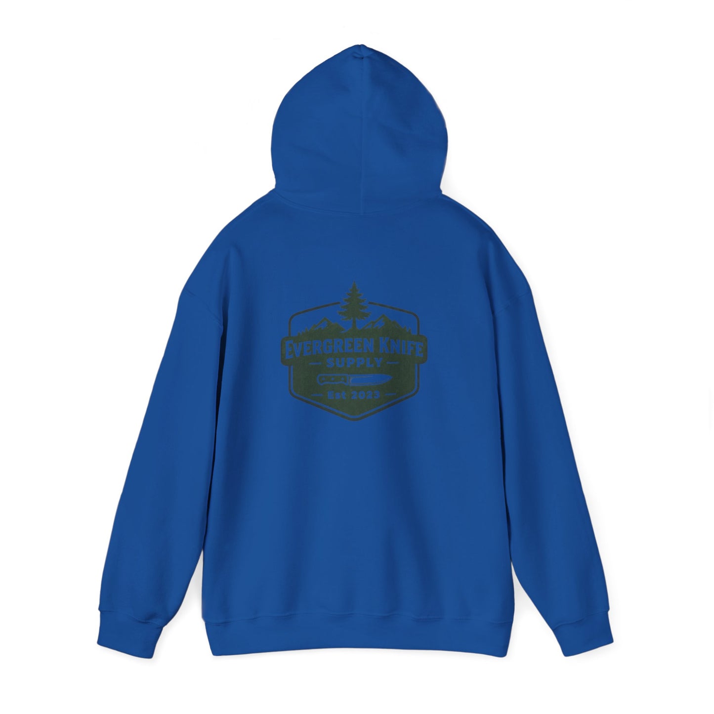 Evergreen Knife Supply Hoodie – Outdoor Camping Logo Sweatshirt