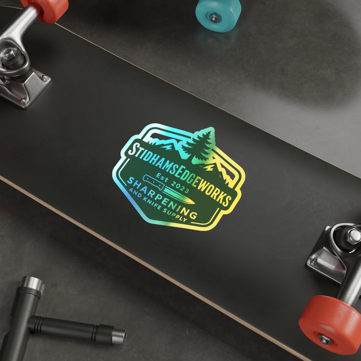 Holographic Die-Cut Stickers for Outdoor Enthusiasts | Vibrant Décor | Skateboard Accessories | Unique Gift | Custom Designs