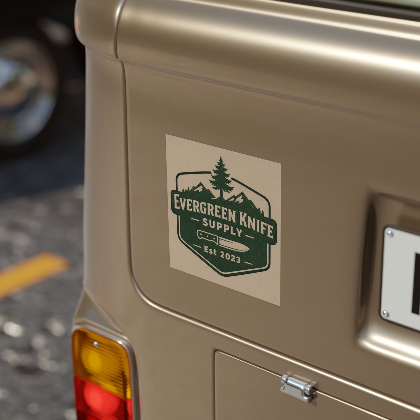 Transparent Outdoor Stickers, Square, 1pc