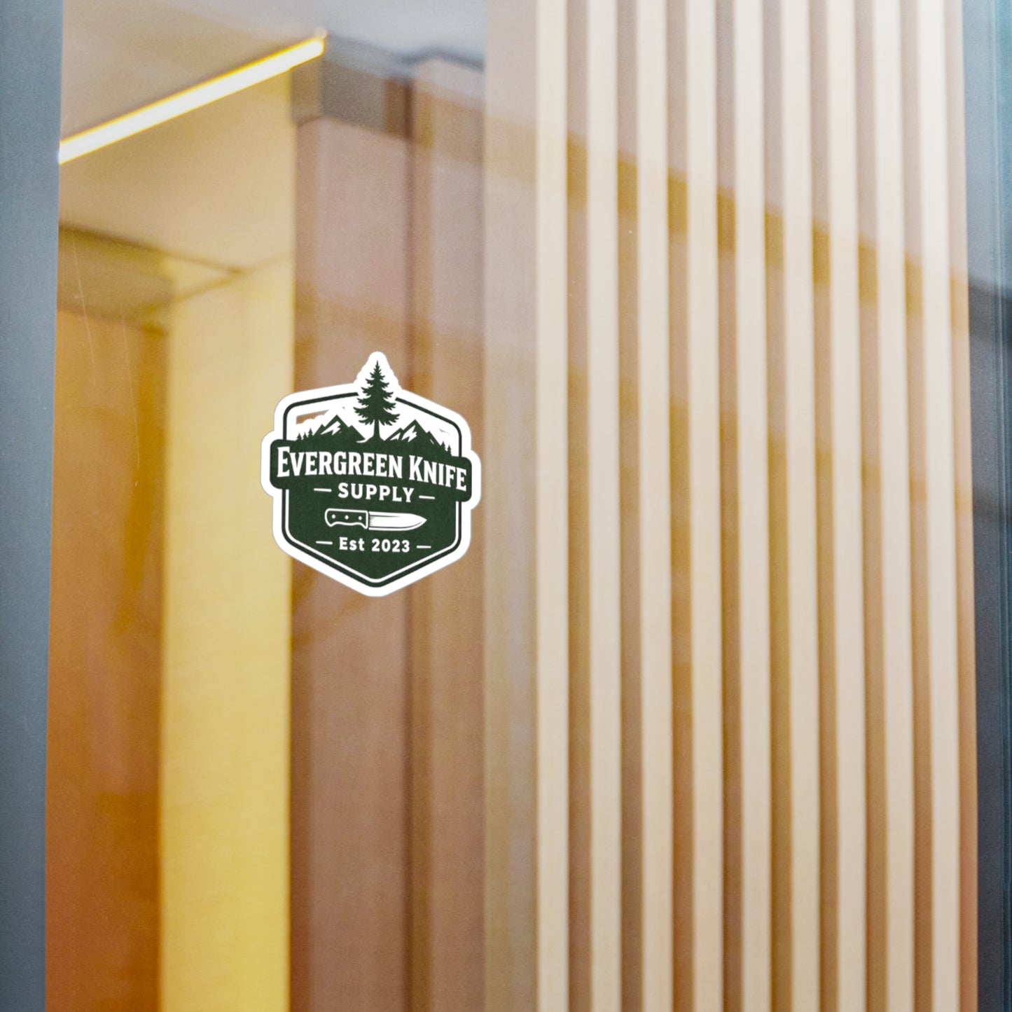 Evergreen Knife Supply Vinyl Sticker — Outdoor Knife Logo Decal (Kiss-Cut)