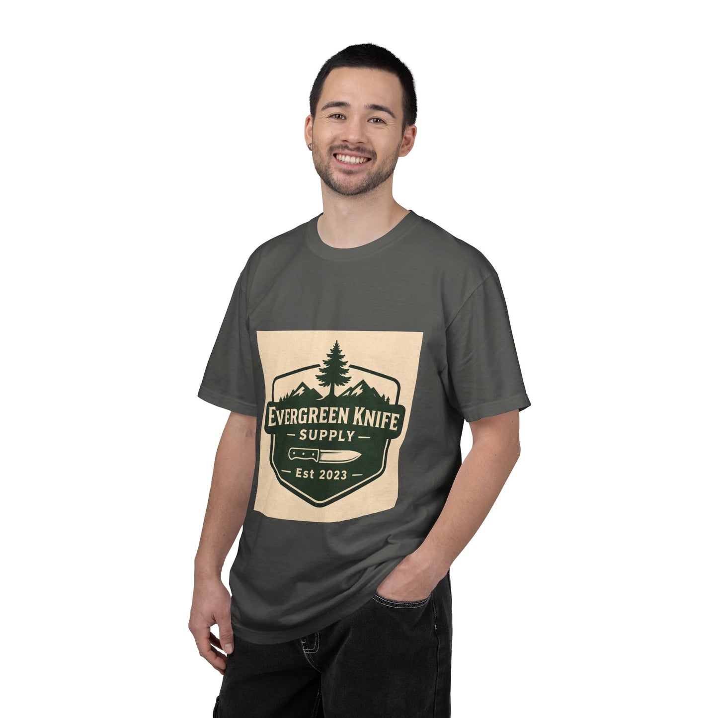 Evergreen Knife Supply T-Shirt — Outdoor Camping Logo Tee
