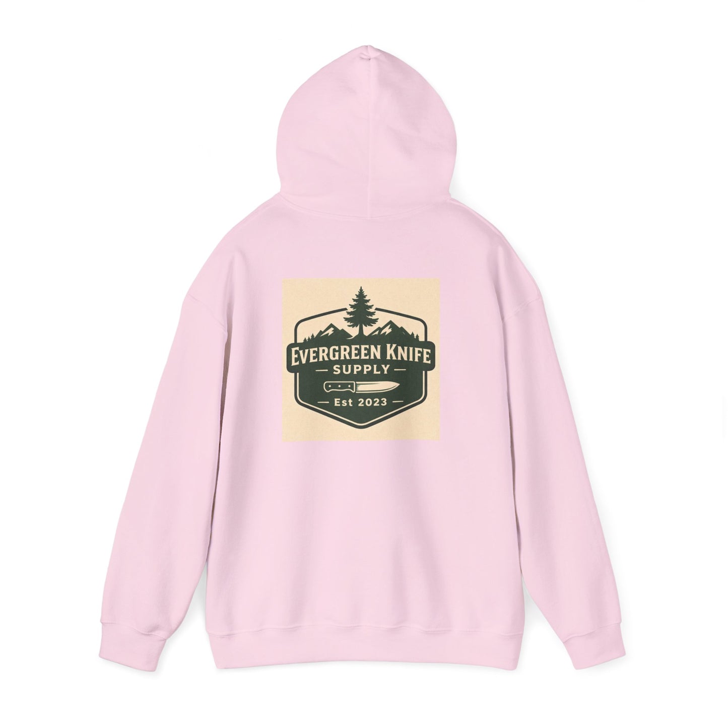 Evergreen Knife Supply Hoodie – Outdoor Camping Logo Sweatshirt
