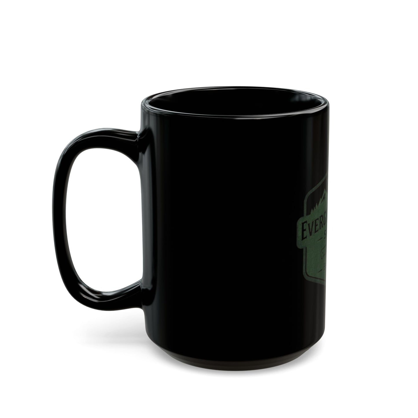 Evergreen Knife Supply Logo Mug — Black Coffee Cup (11oz, 15oz)