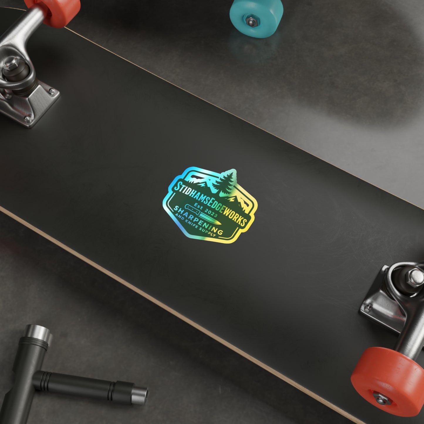 Holographic Die-Cut Stickers for Outdoor Enthusiasts | Vibrant Décor | Skateboard Accessories | Unique Gift | Custom Designs
