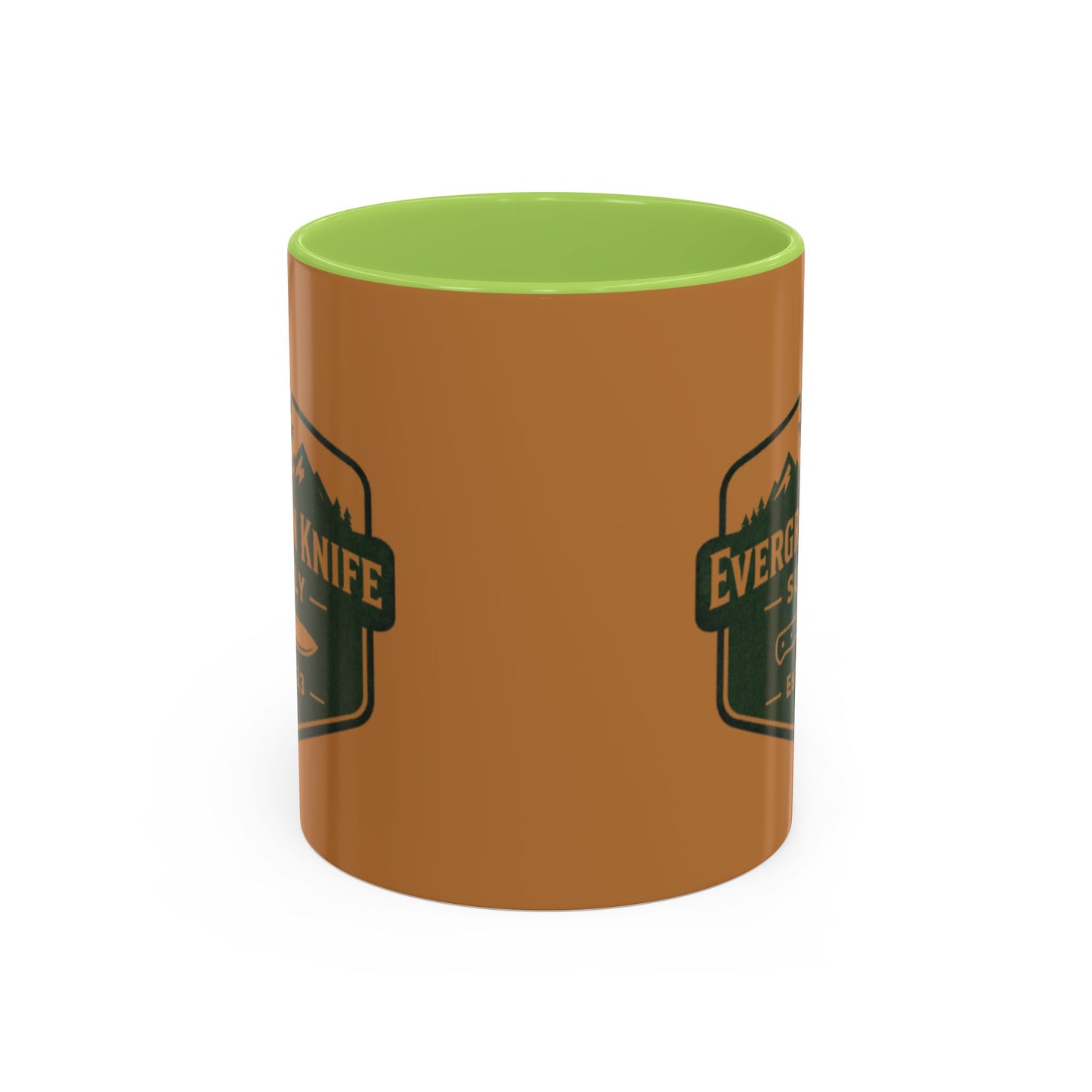 Evergreen Knife Supply Coffee Mug — Rustic Outdoor Logo Accent Mug