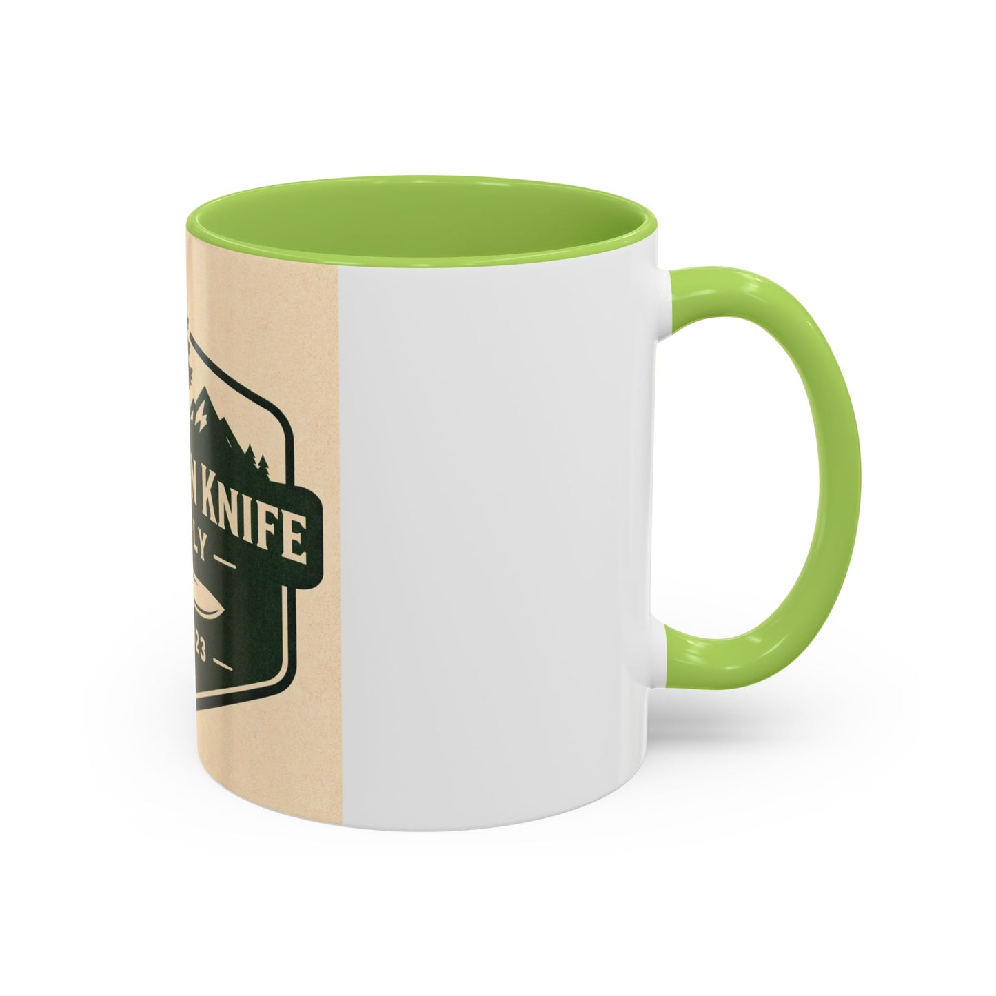 Evergreen Knife Supply Coffee Mug — Rustic Outdoor Logo Accent Mug