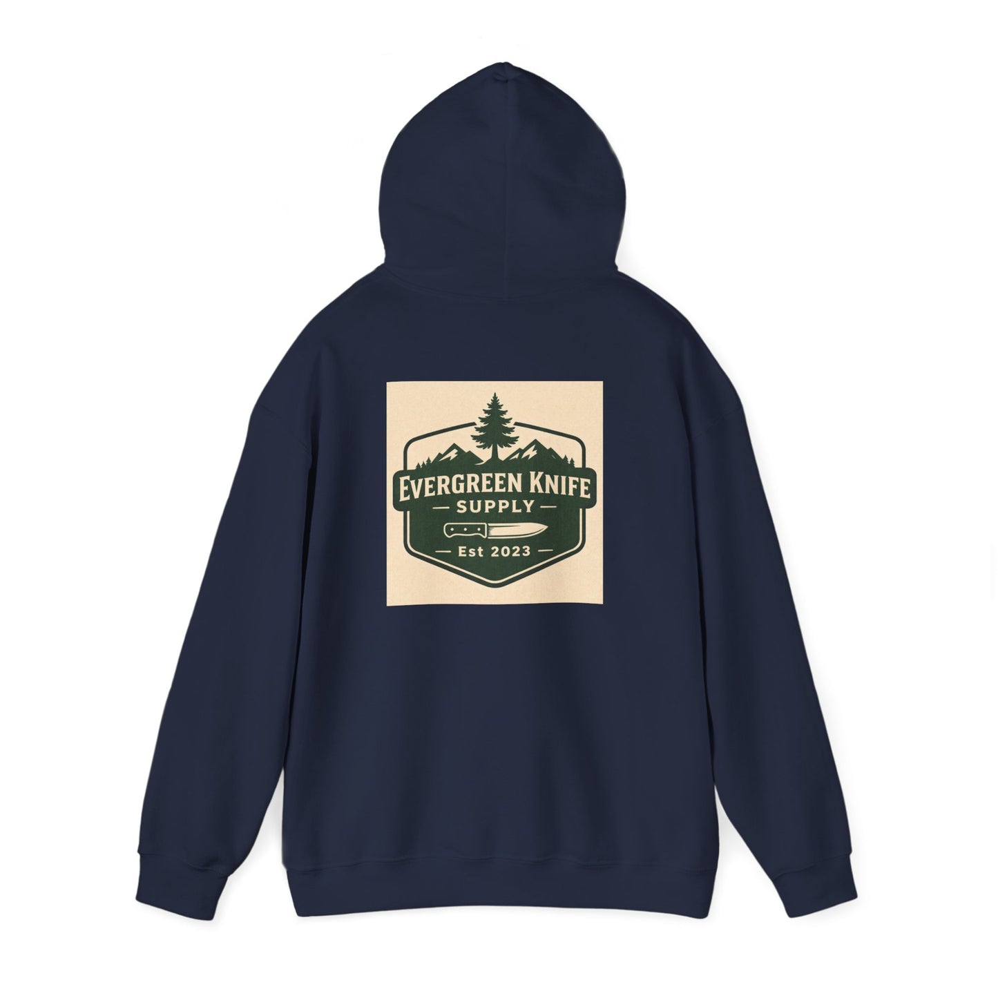 Evergreen Knife Supply Hoodie – Outdoor Camping Logo Sweatshirt