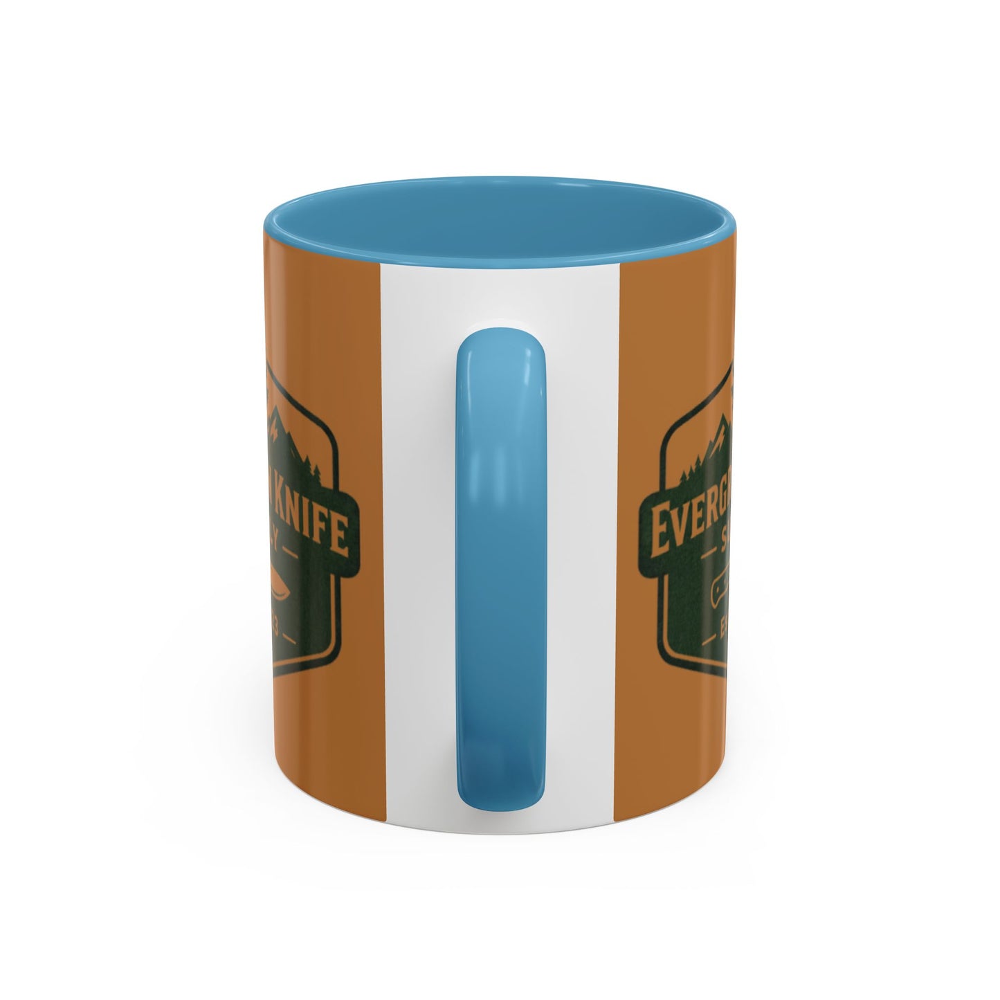 Evergreen Knife Supply Coffee Mug — Rustic Outdoor Logo Accent Mug
