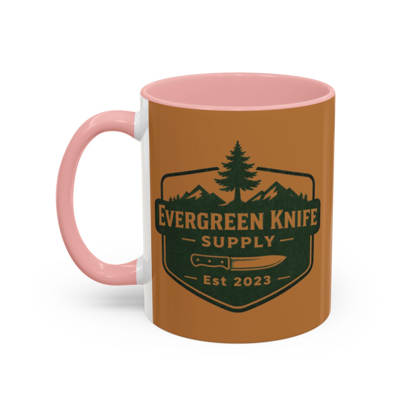 Evergreen Knife Supply Coffee Mug — Rustic Outdoor Logo Accent Mug