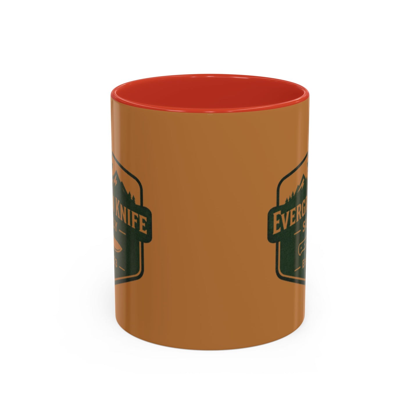 Evergreen Knife Supply Coffee Mug — Rustic Outdoor Logo Accent Mug