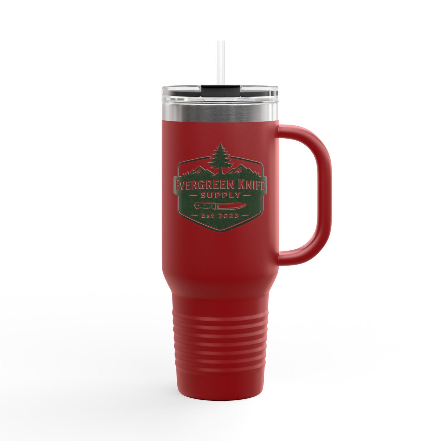 Evergreen Knife Supply 40oz Insulated Travel Mug - Outdoor Camping Tumbler