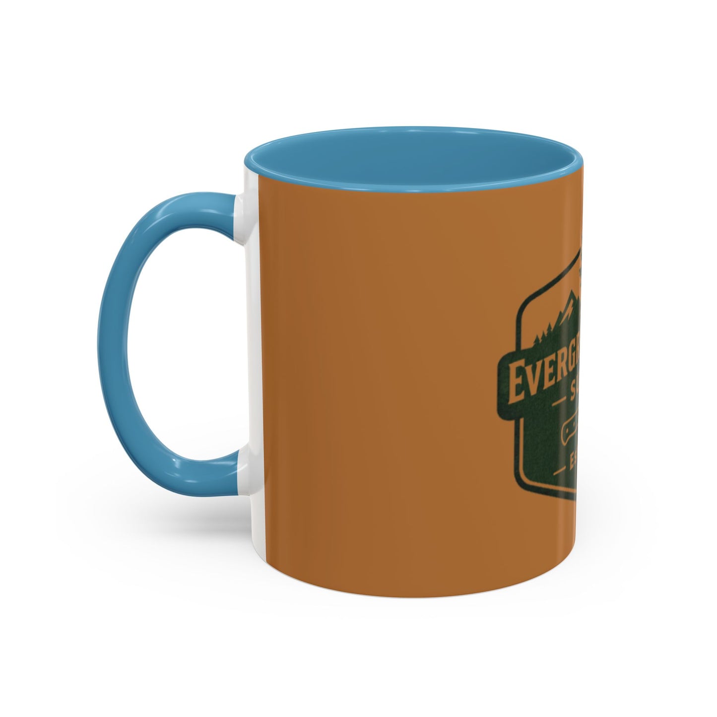 Evergreen Knife Supply Coffee Mug — Rustic Outdoor Camper 11/15oz Accent Mug