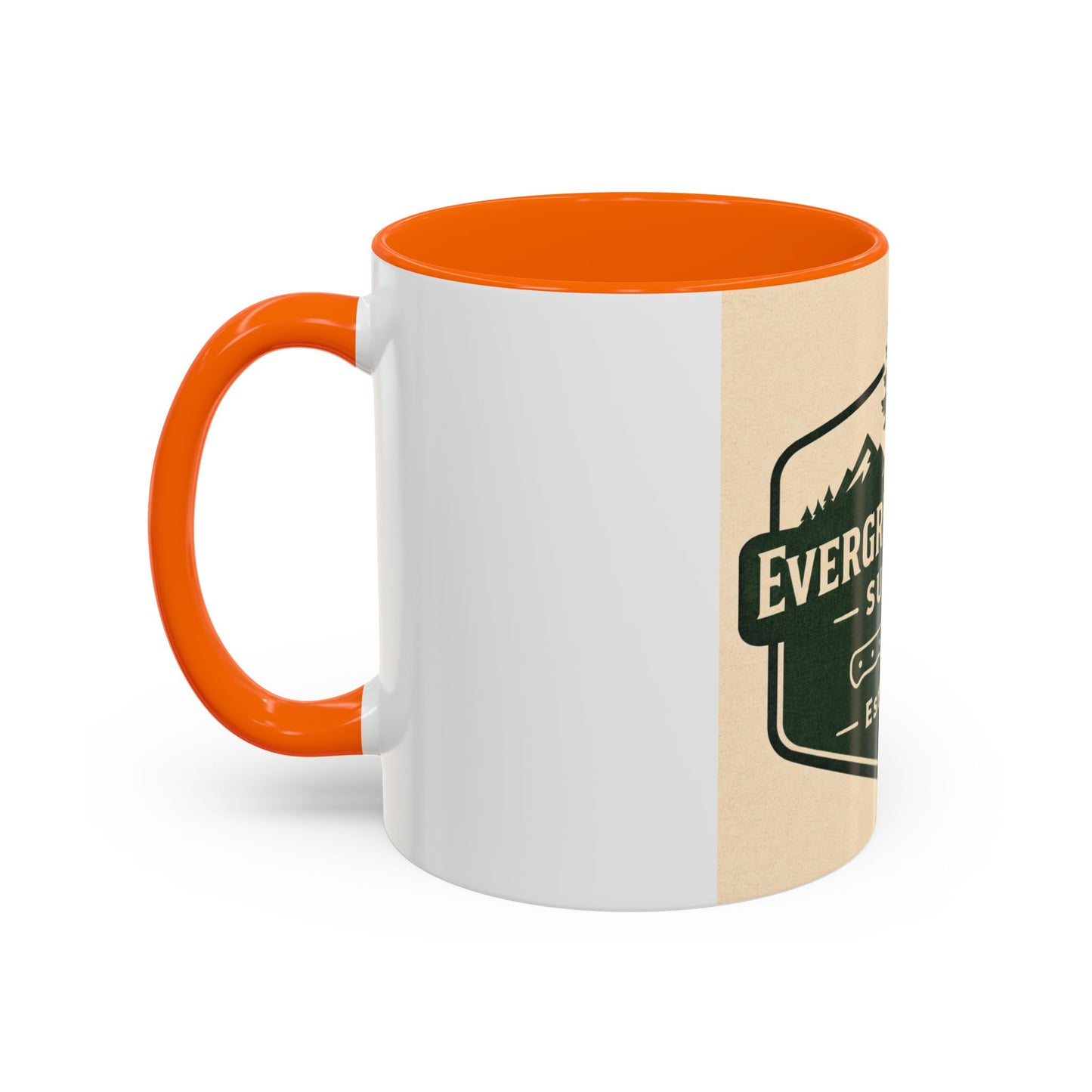 Evergreen Knife Supply Coffee Mug — Rustic Outdoor Logo Accent Mug