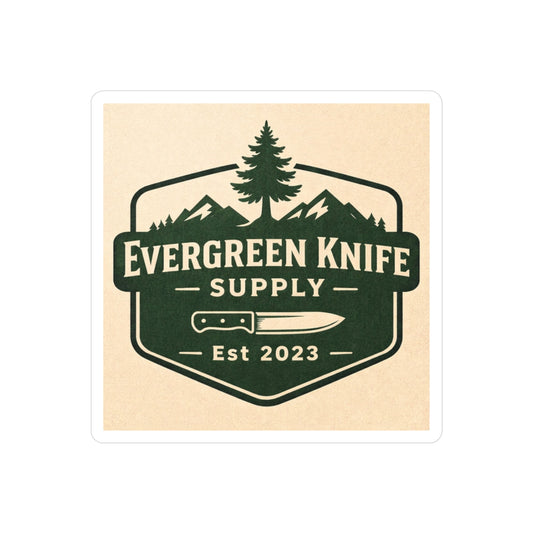 Evergreen Knife Supply Vinyl Sticker — Outdoor Knife Logo Decal (Kiss-Cut)