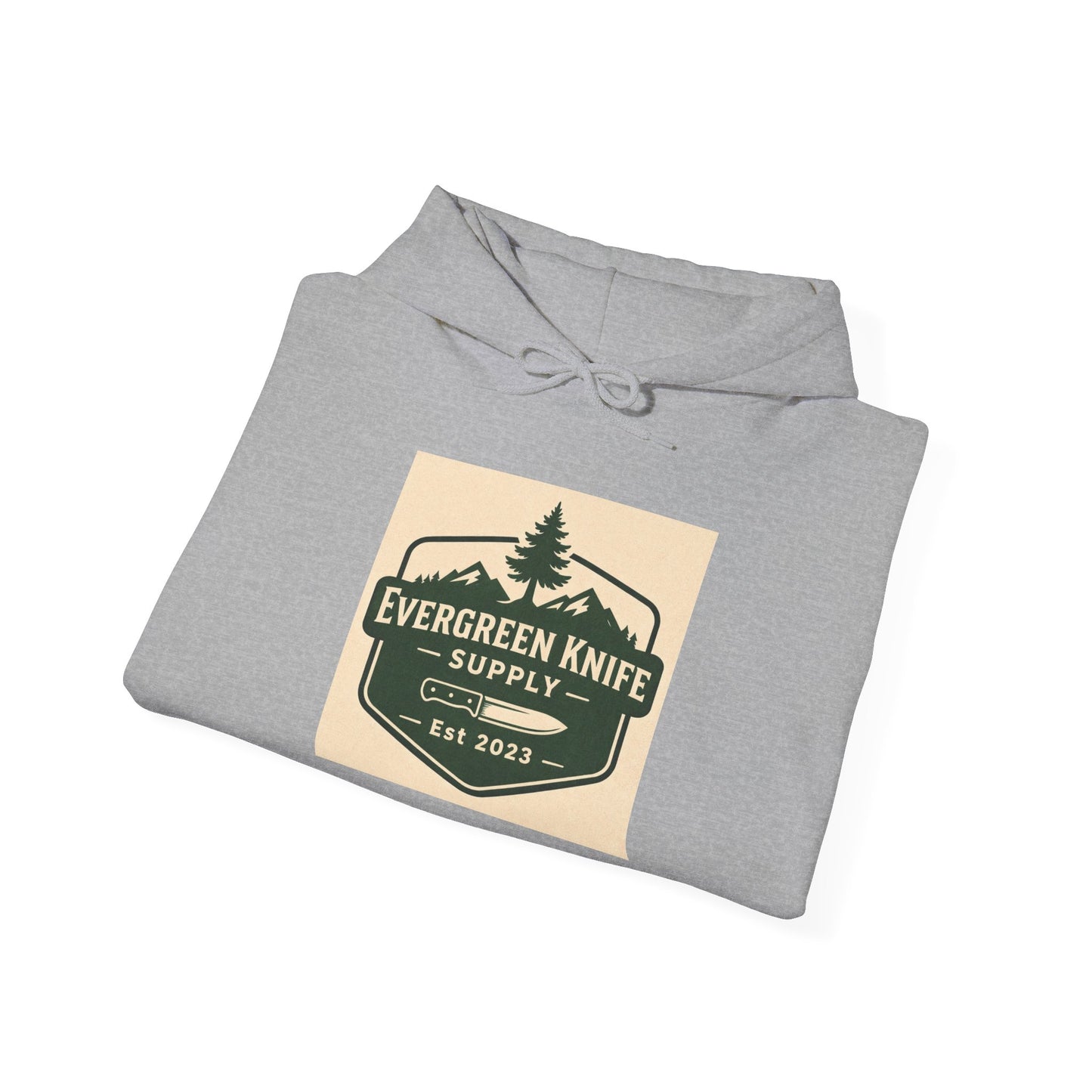 Evergreen Knife Supply Hoodie – Outdoor Camping Logo Sweatshirt