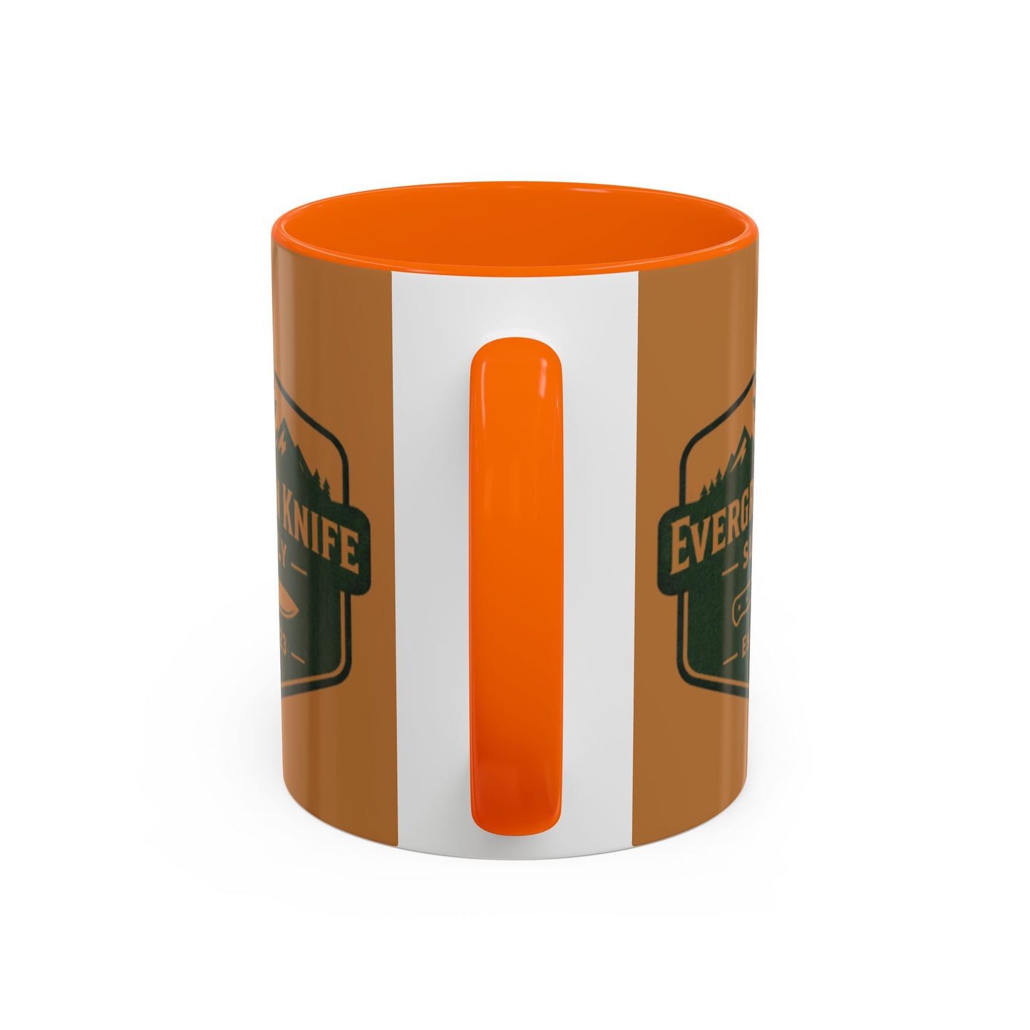 Evergreen Knife Supply Coffee Mug — Rustic Outdoor Logo Accent Mug