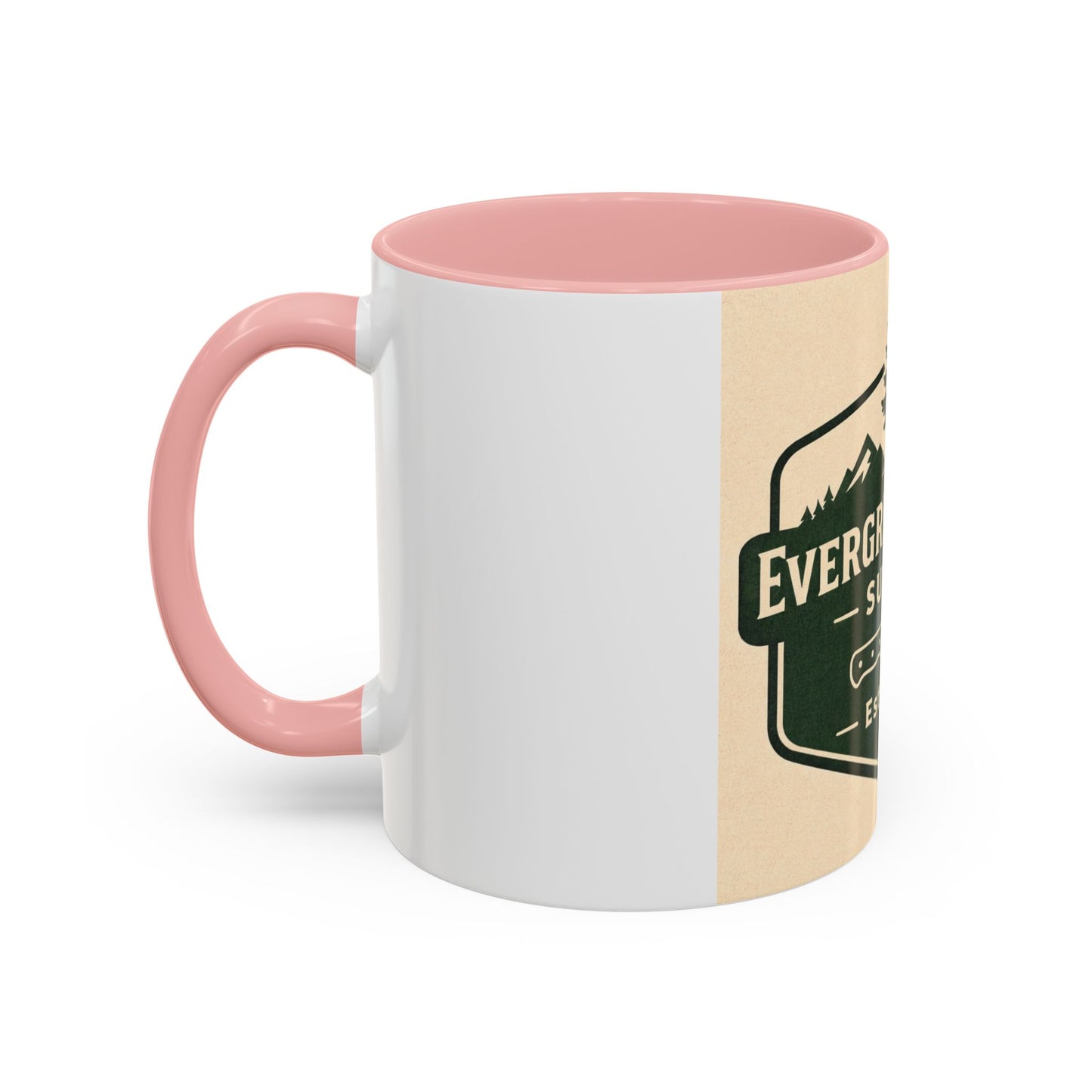 Evergreen Knife Supply Coffee Mug — Rustic Outdoor Logo Accent Mug