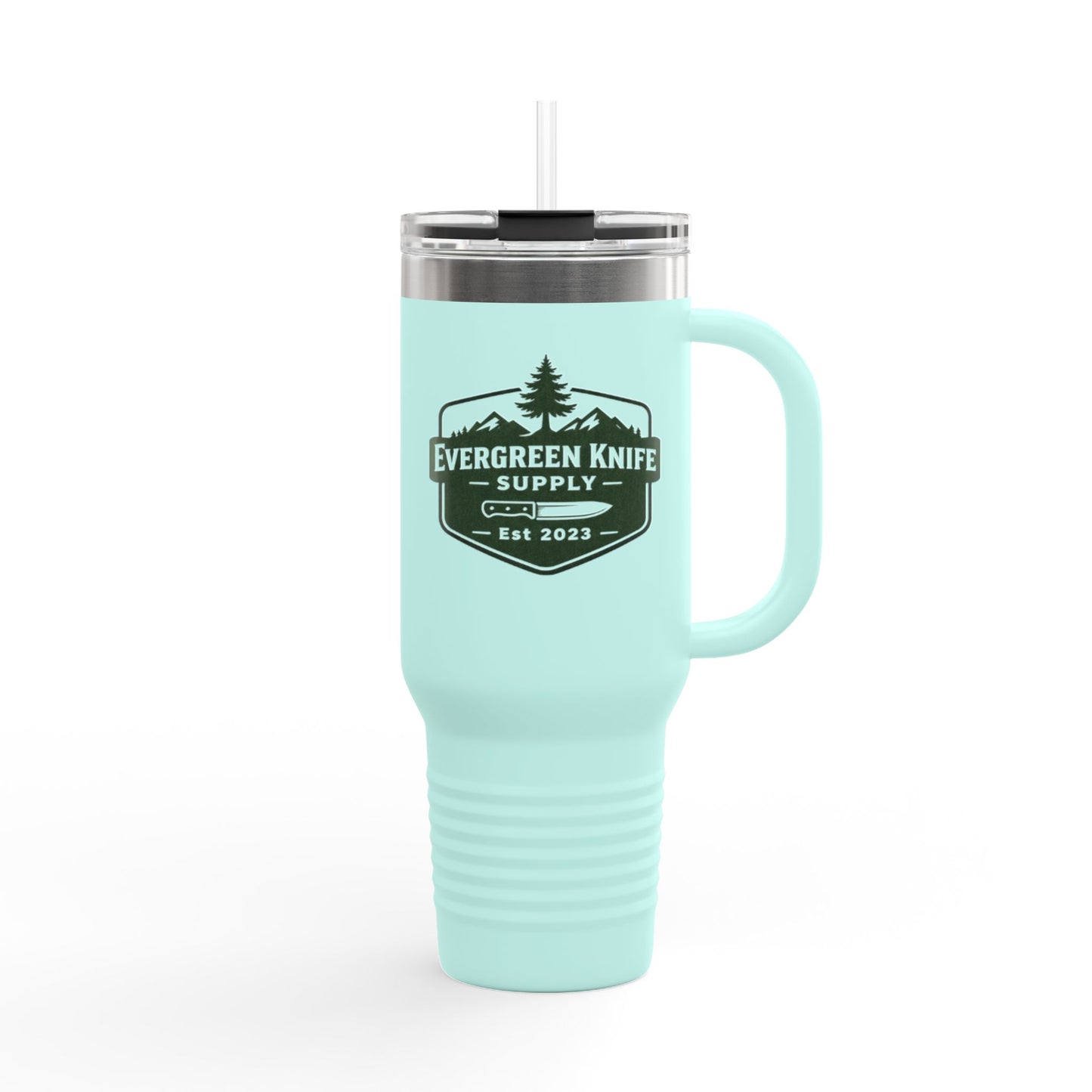 Evergreen Knife Supply 40oz Insulated Travel Mug - Outdoor Camping Tumbler