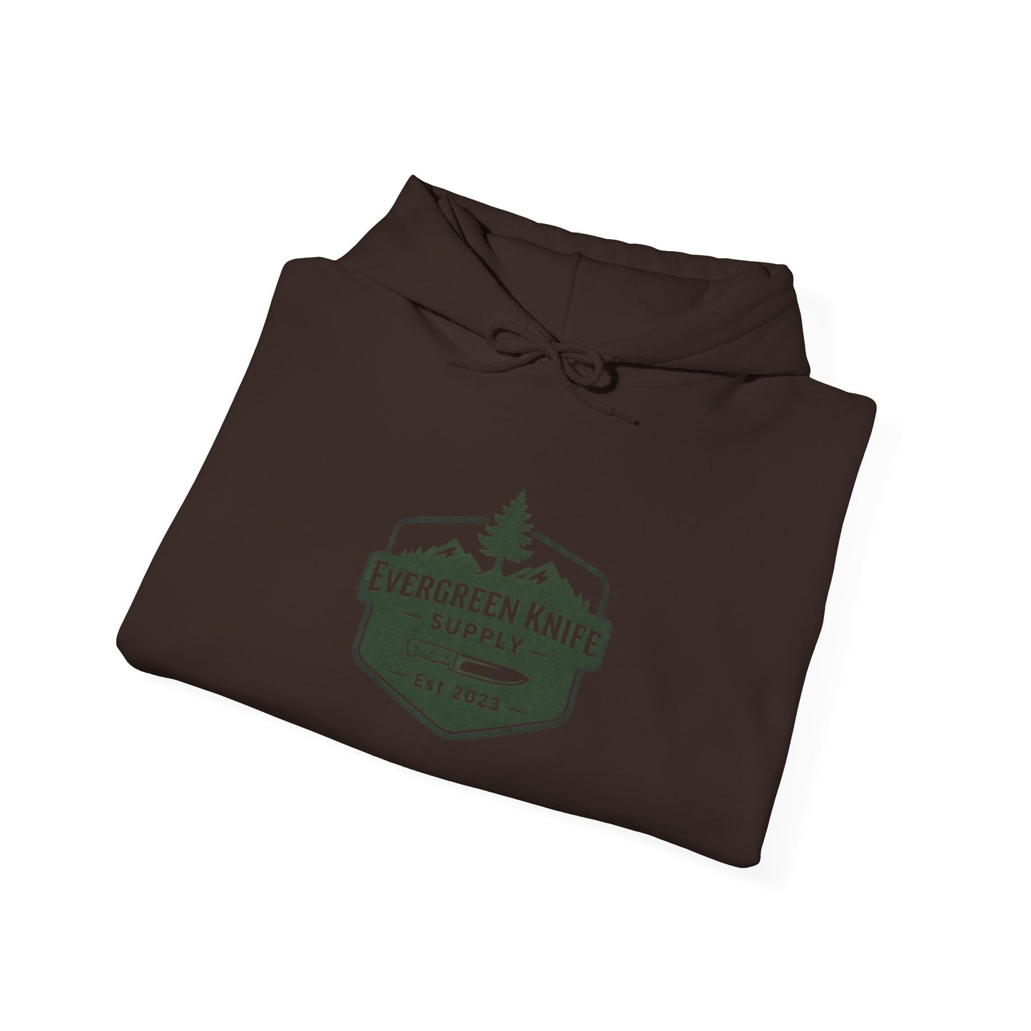 Evergreen Knife Supply Hoodie – Outdoor Camping Logo Sweatshirt