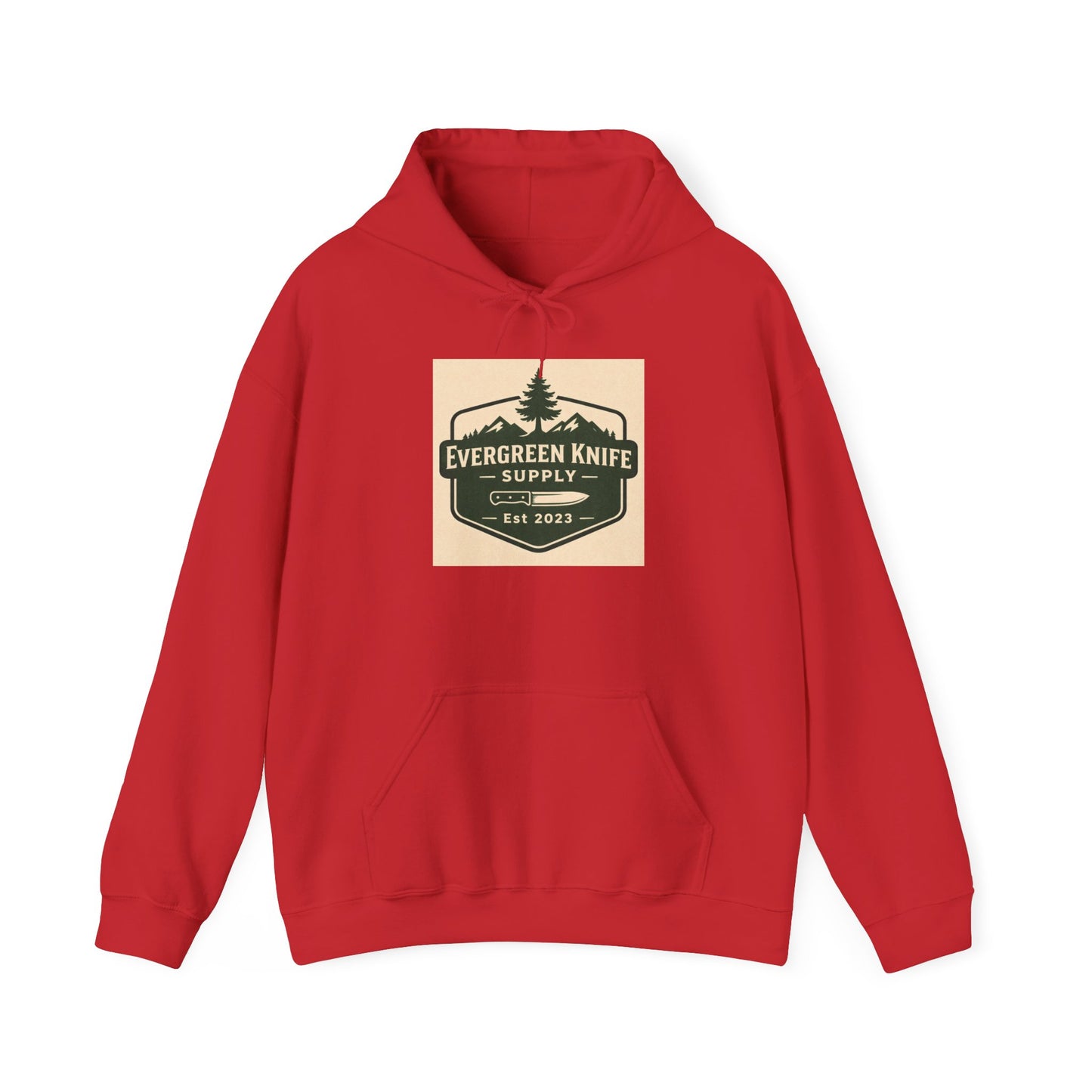 Evergreen Knife Supply Hoodie – Outdoor Camping Logo Sweatshirt