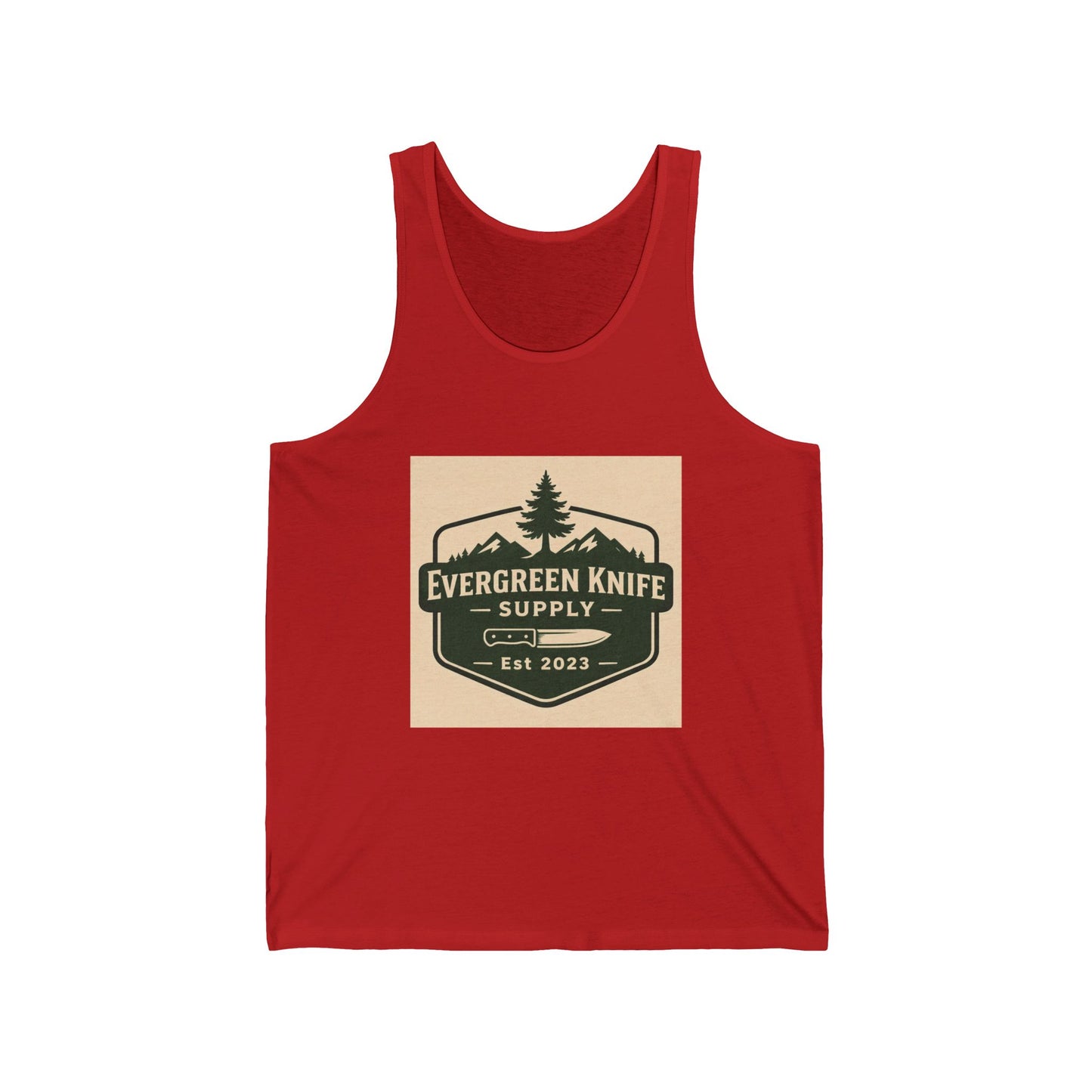 Evergreen Knife Supply Tank Top — Outdoor Camping Logo Vest