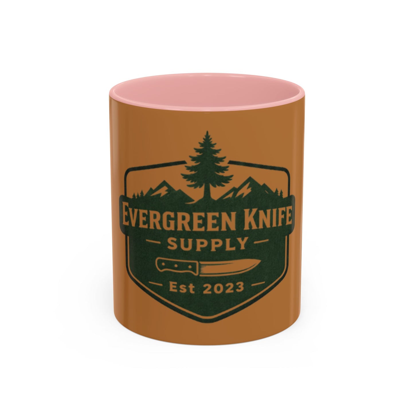 Evergreen Knife Supply Coffee Mug — Rustic Outdoor Camper 11/15oz Accent Mug