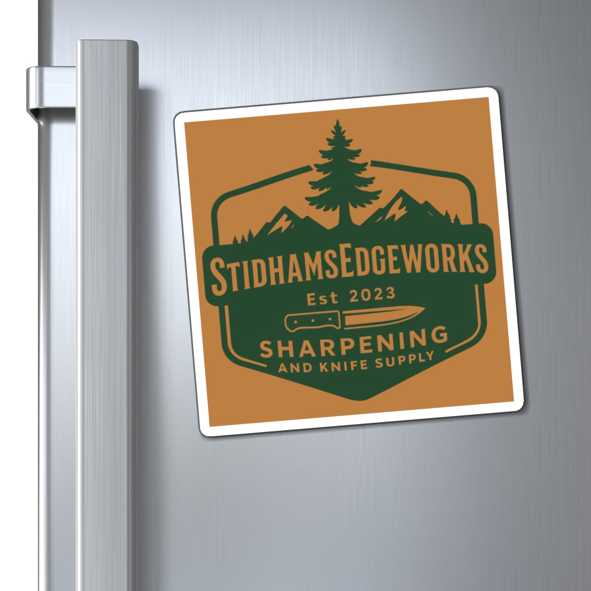 Outdoor Adventure Magnet for Knife Enthusiasts, Hiking Decor, Kitchen Accessories, Gift for Craftsmen, Rustic Home Decor