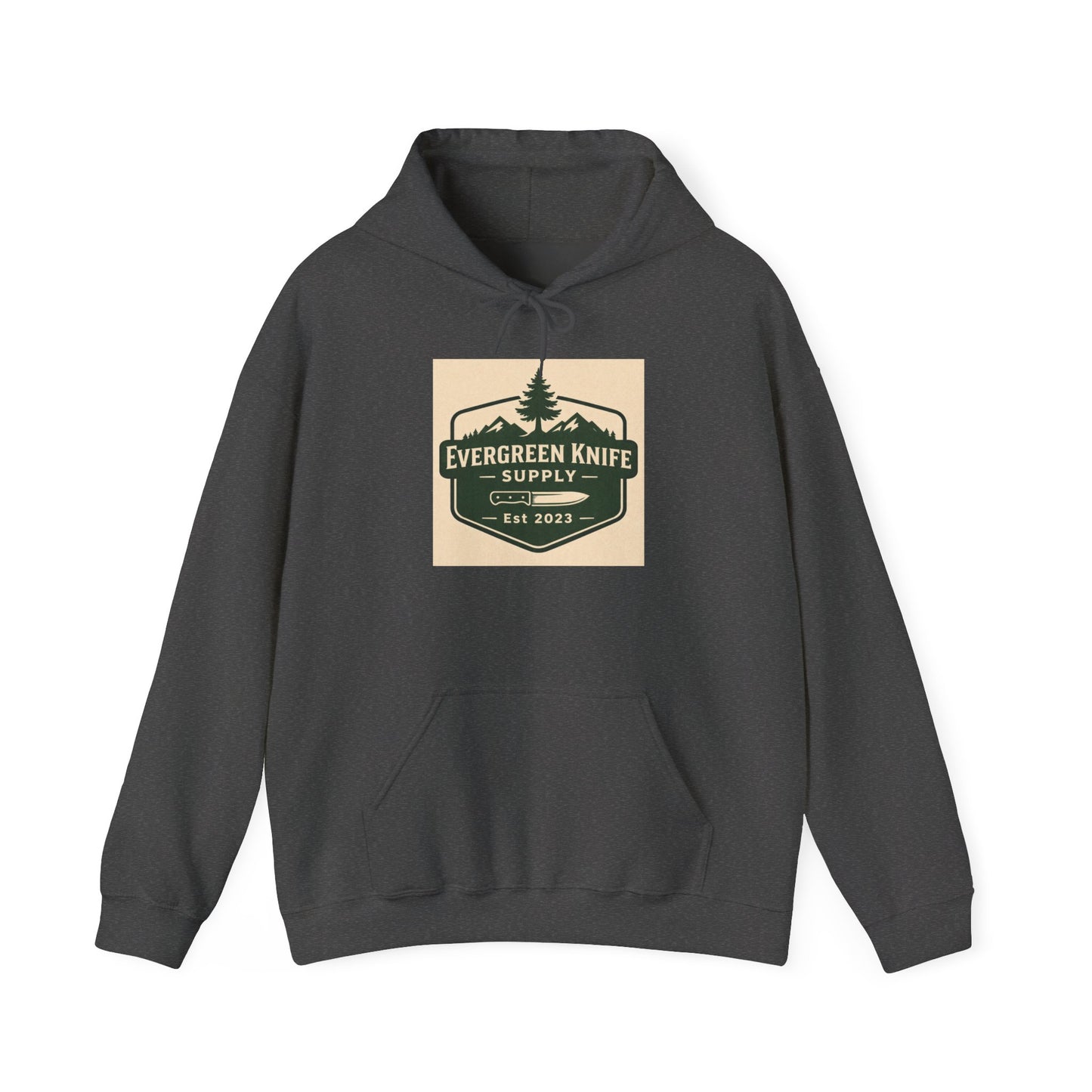 Evergreen Knife Supply Hoodie – Outdoor Camping Logo Sweatshirt