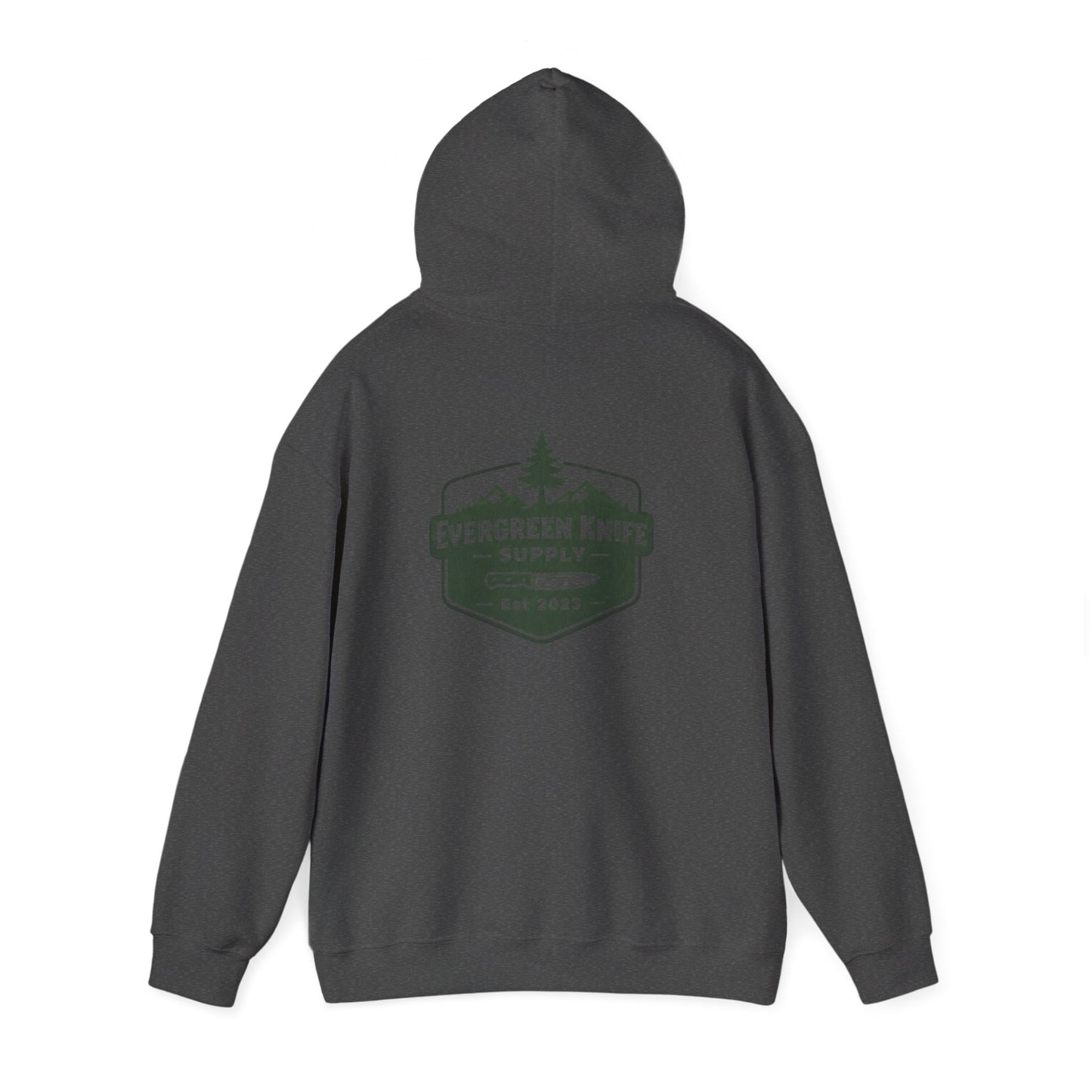 Evergreen Knife Supply Hoodie – Outdoor Camping Logo Sweatshirt